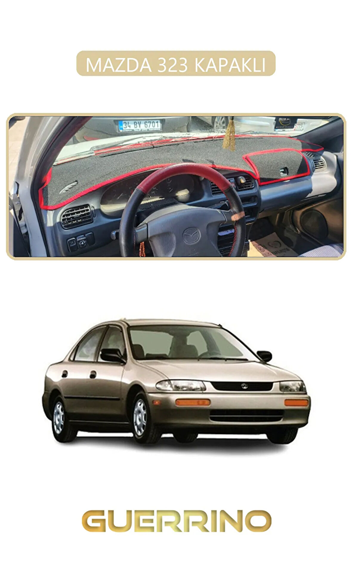 MAZDA 323 KAPAKLITORPİDO KORUMA HALISI BEJ KENAR