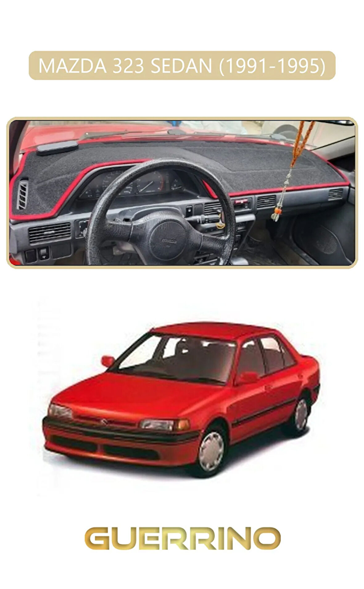 MAZDA 323 SEDAN 1991-1995TORPİDO KORUMA HALISI BEJ KENAR