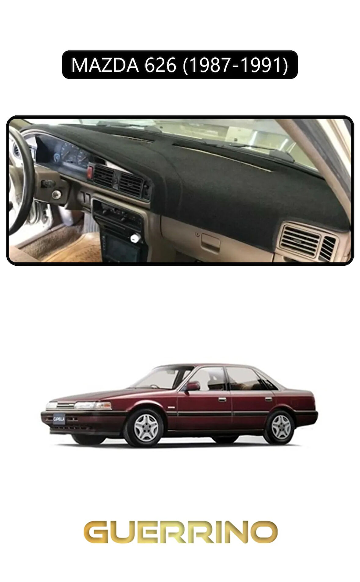 MAZDA 626 1987-1991TORPİDO KORUMA HALISI SİYAH KENAR
