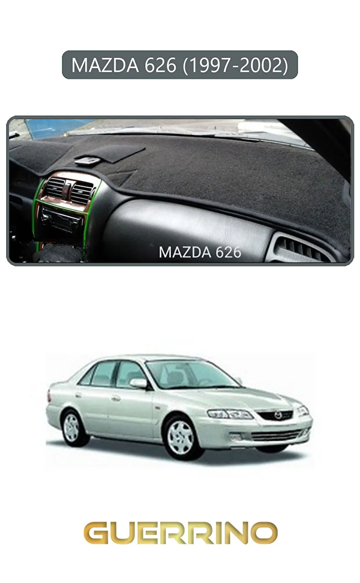 MAZDA 626 1997-2002TORPİDO KORUMA HALISI GRİ KENAR