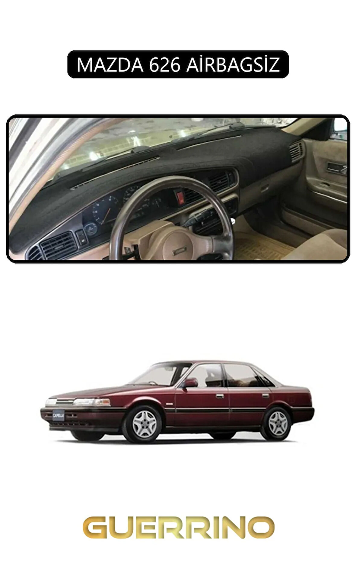 MAZDA 626 AİRBAGSİZTORPİDO KORUMA HALISI SİYAH KENAR