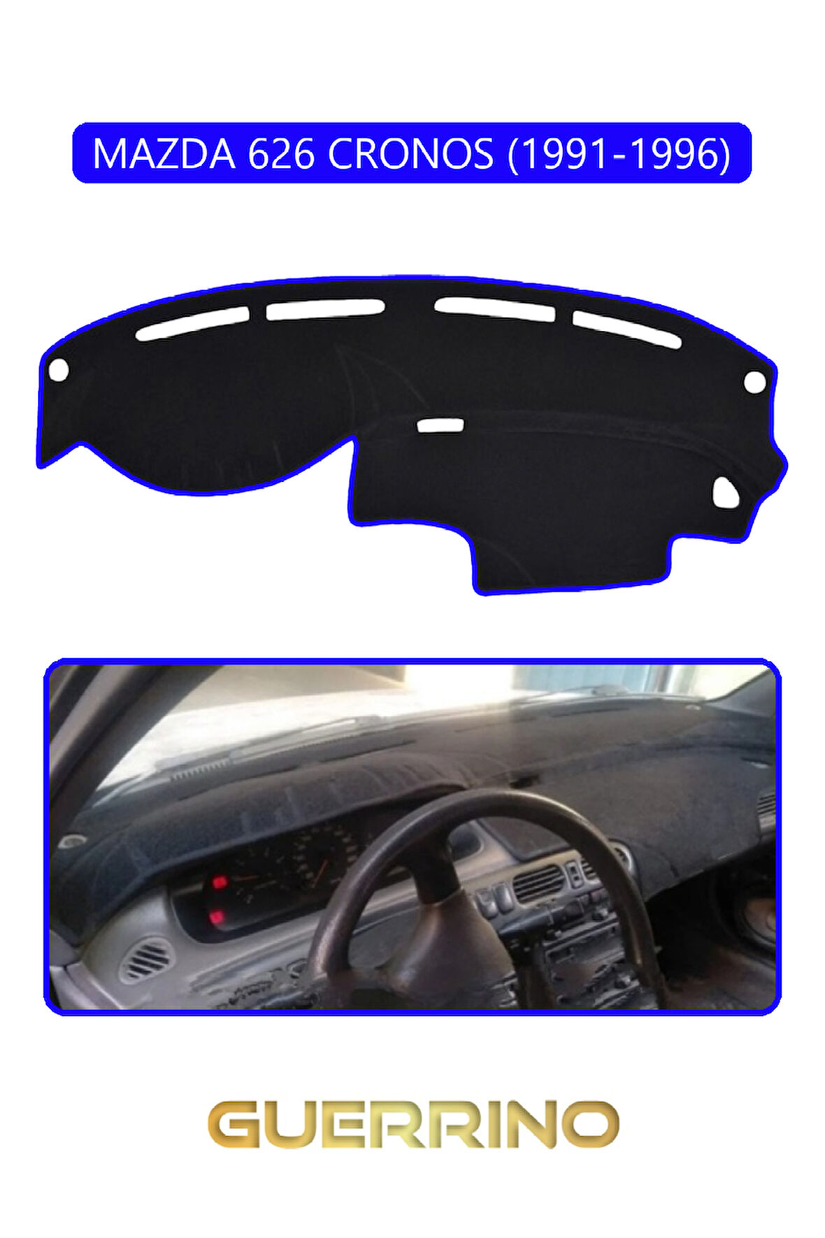 MAZDA 626 CRONOS 1991-1996TORPİDO KORUMA HALISI MAVİ KENAR