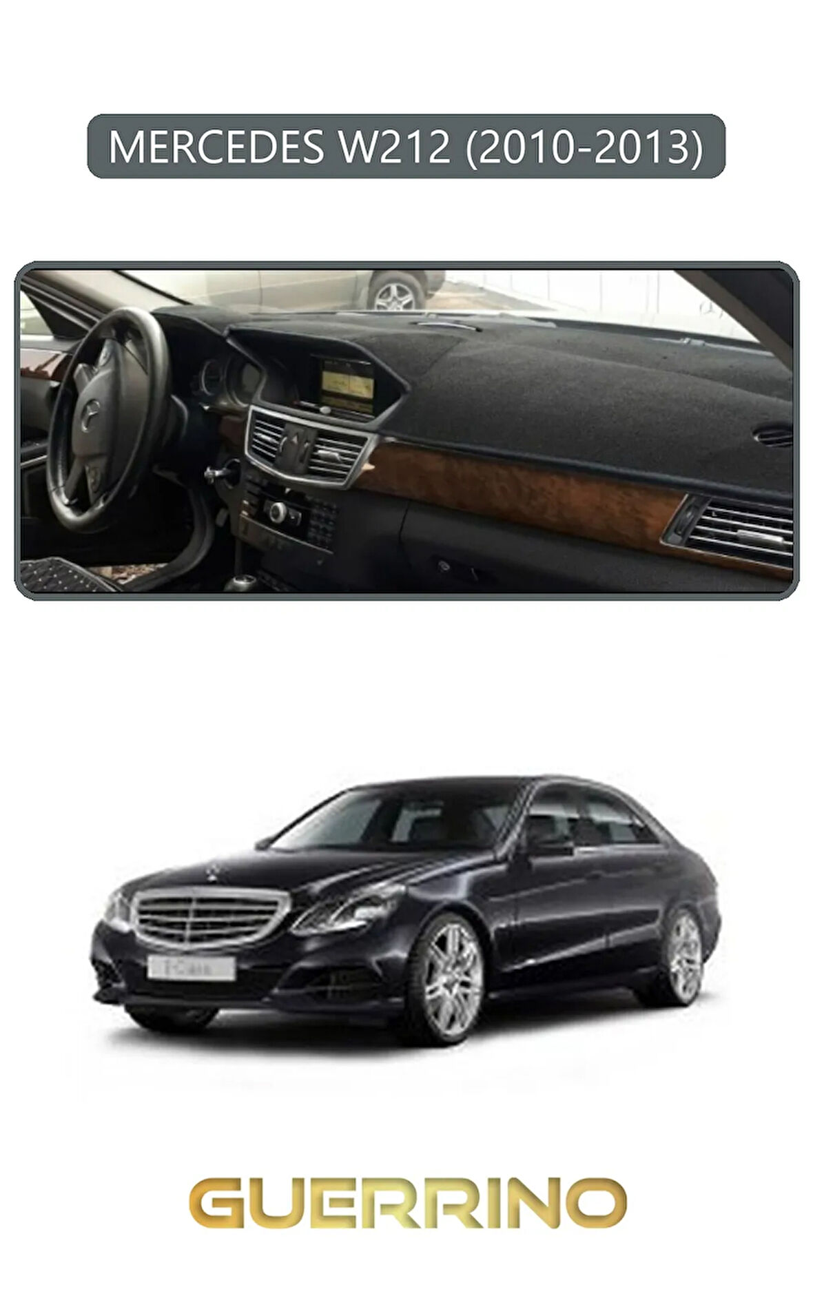 MERCEDES W212 2010-2013TORPİDO KORUMA HALISI GRİ KENAR
