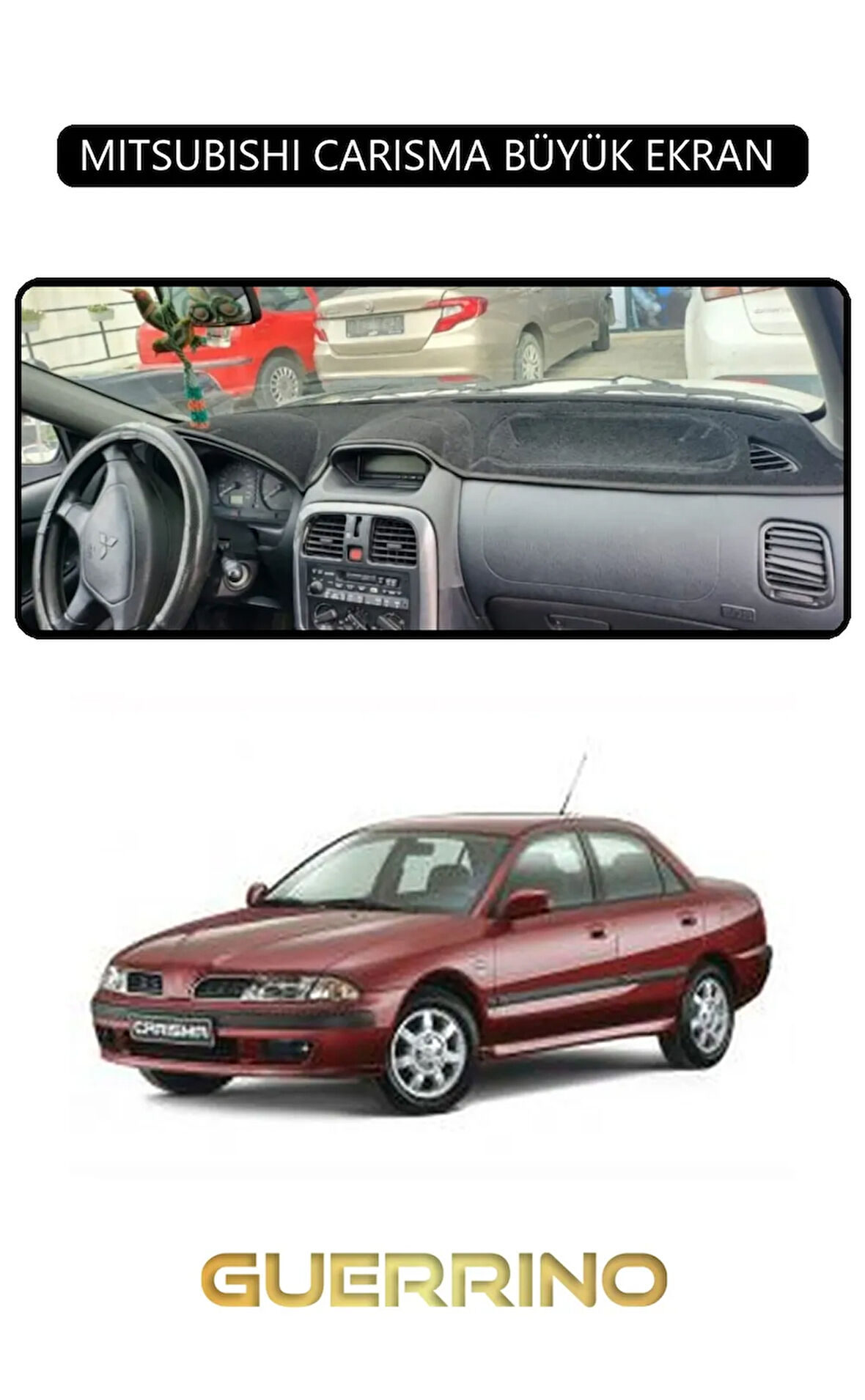 MITSUBISHI CARISMA BÜYÜK EKRAN TORPİDO KORUMA HALISI SİYAH KENAR