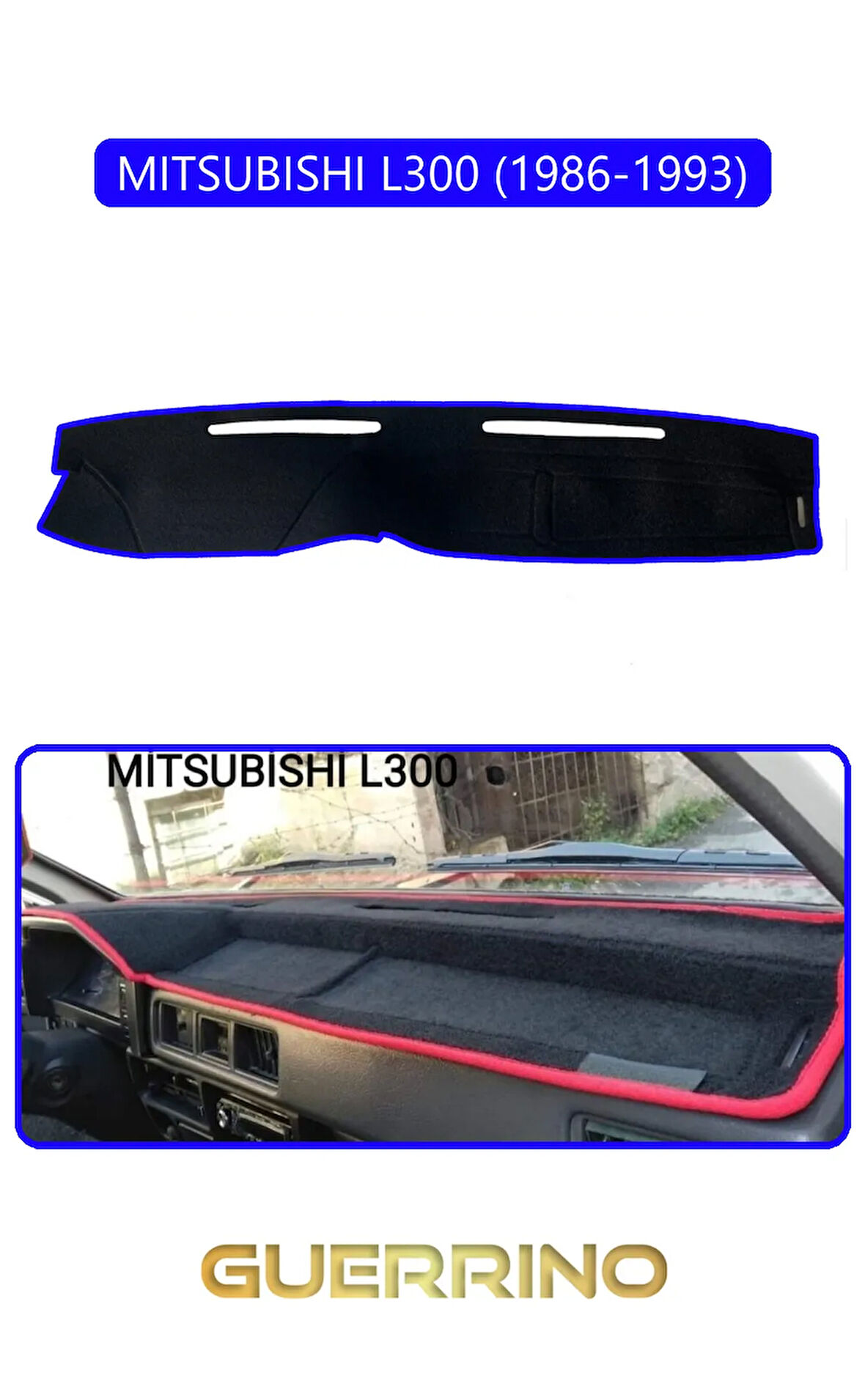 MITSUBISHI L300 1986-1993TORPİDO KORUMA HALISI MAVİ KENAR