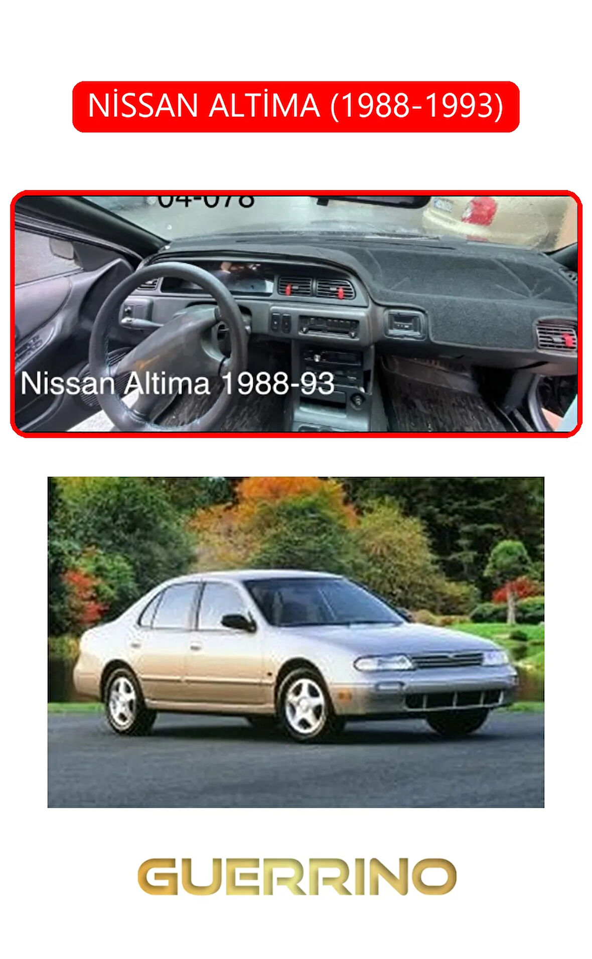 NİSSAN ALTİMA 1988-1993TORPİDO KORUMA HALISI KIRMIZI KENAR