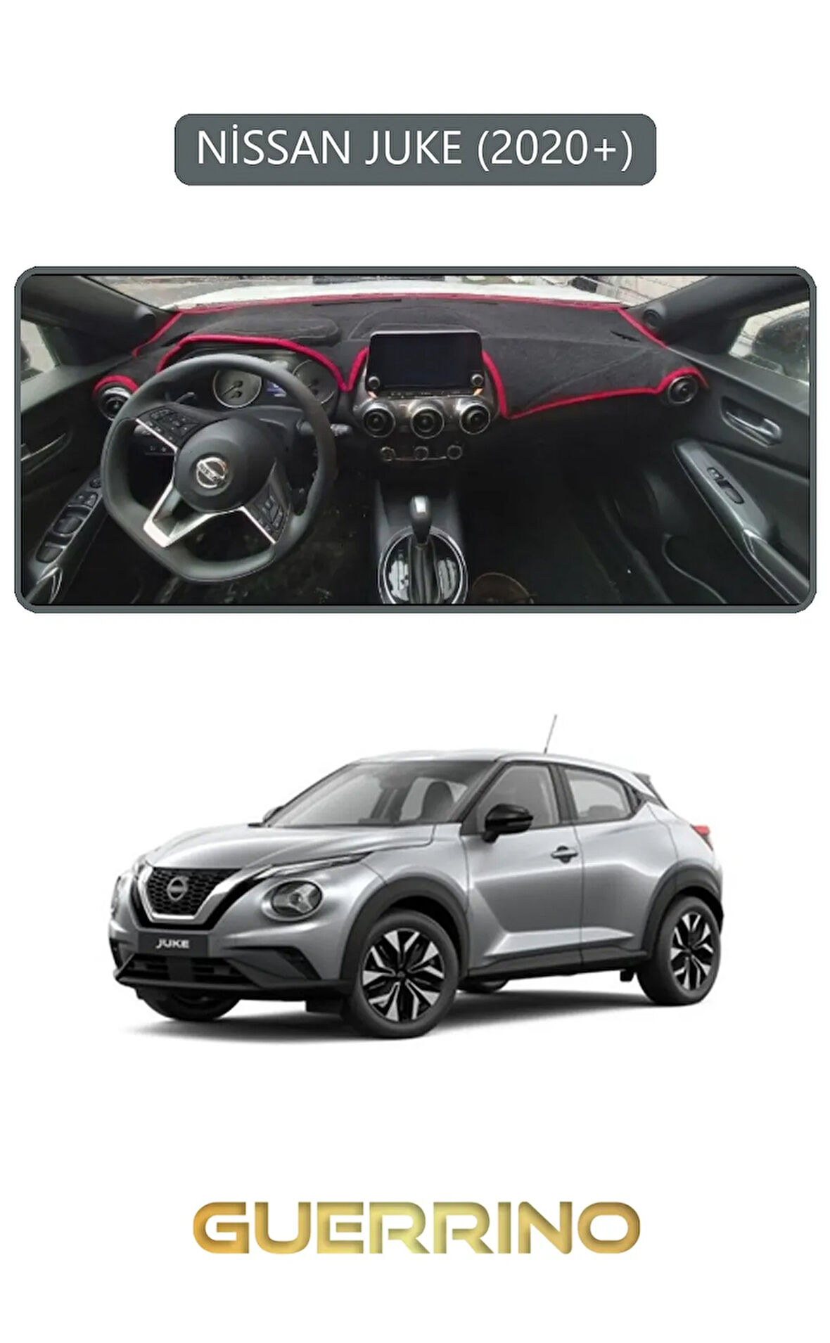 NİSSAN JUKE 2020+TORPİDO KORUMA HALISI GRİ KENAR