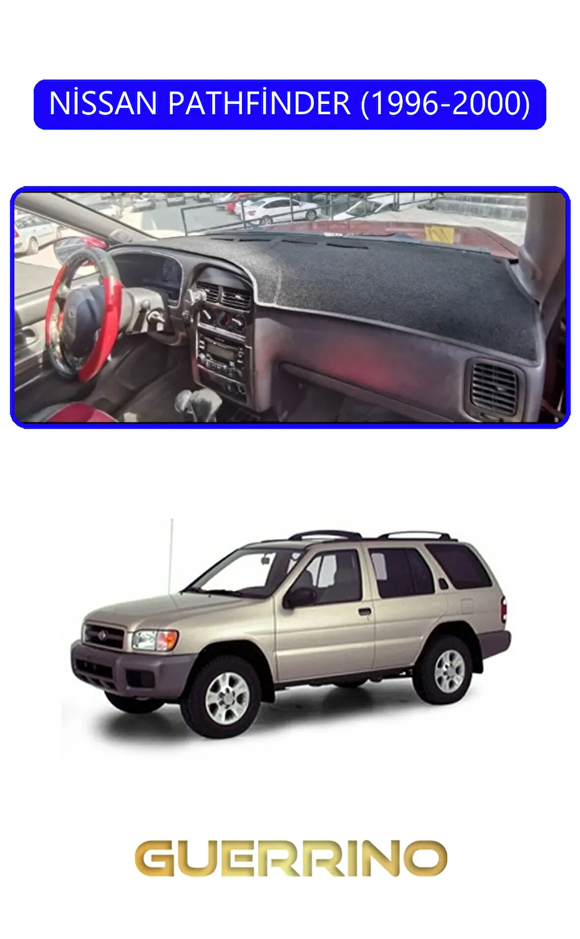 NİSSAN PATHFİNDER 1996-2000TORPİDO KORUMA HALISI MAVİ KENAR