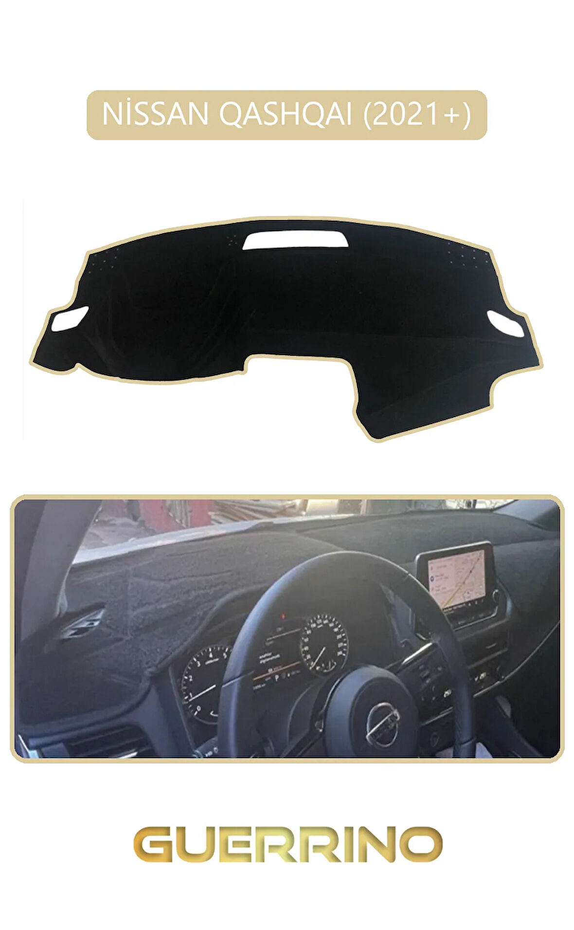 NİSSAN QASHQAI 2021 +TORPİDO KORUMA HALISI BEJ KENAR