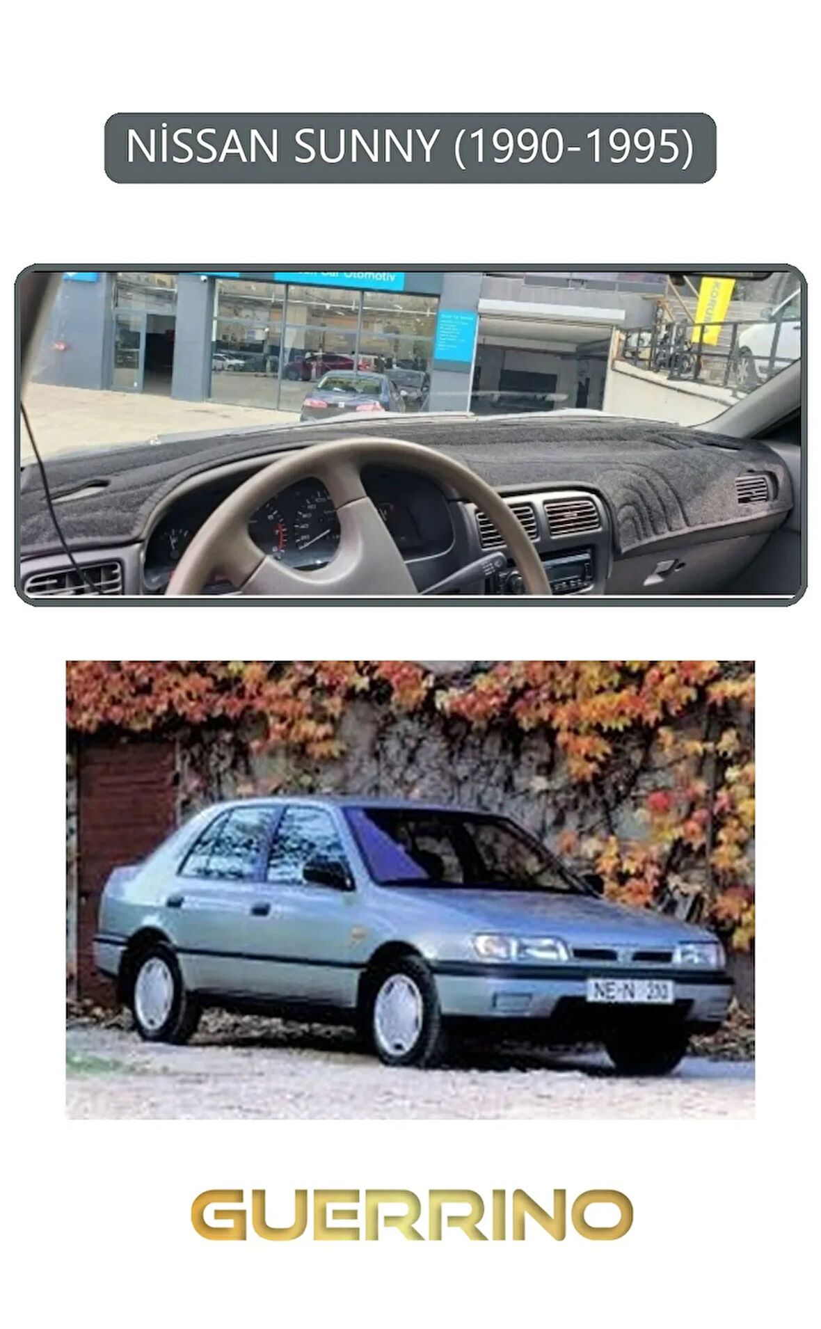 NİSSAN SUNNY 1990-1995TORPİDO KORUMA HALISI GRİ KENAR