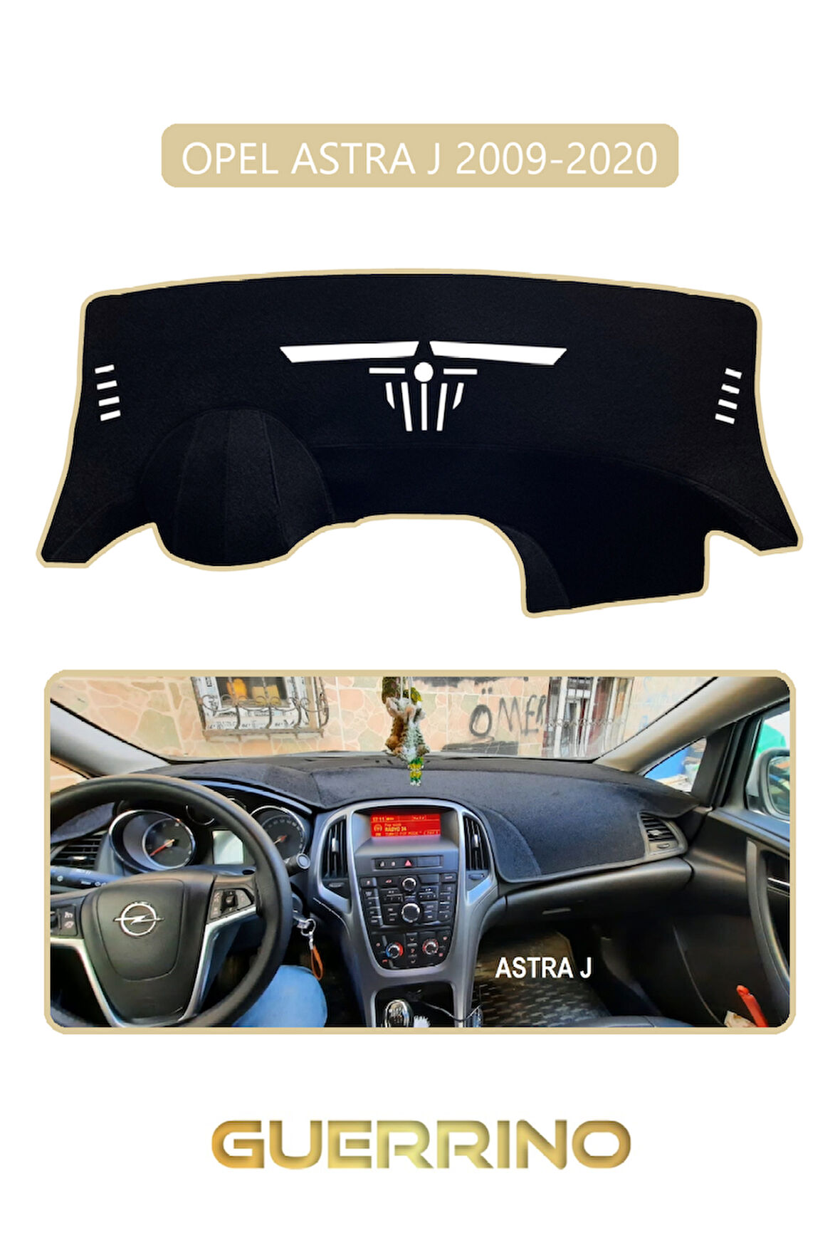 OPEL Astra J (2009-2020)TORPİDO KORUMA HALISI BEJ KENAR