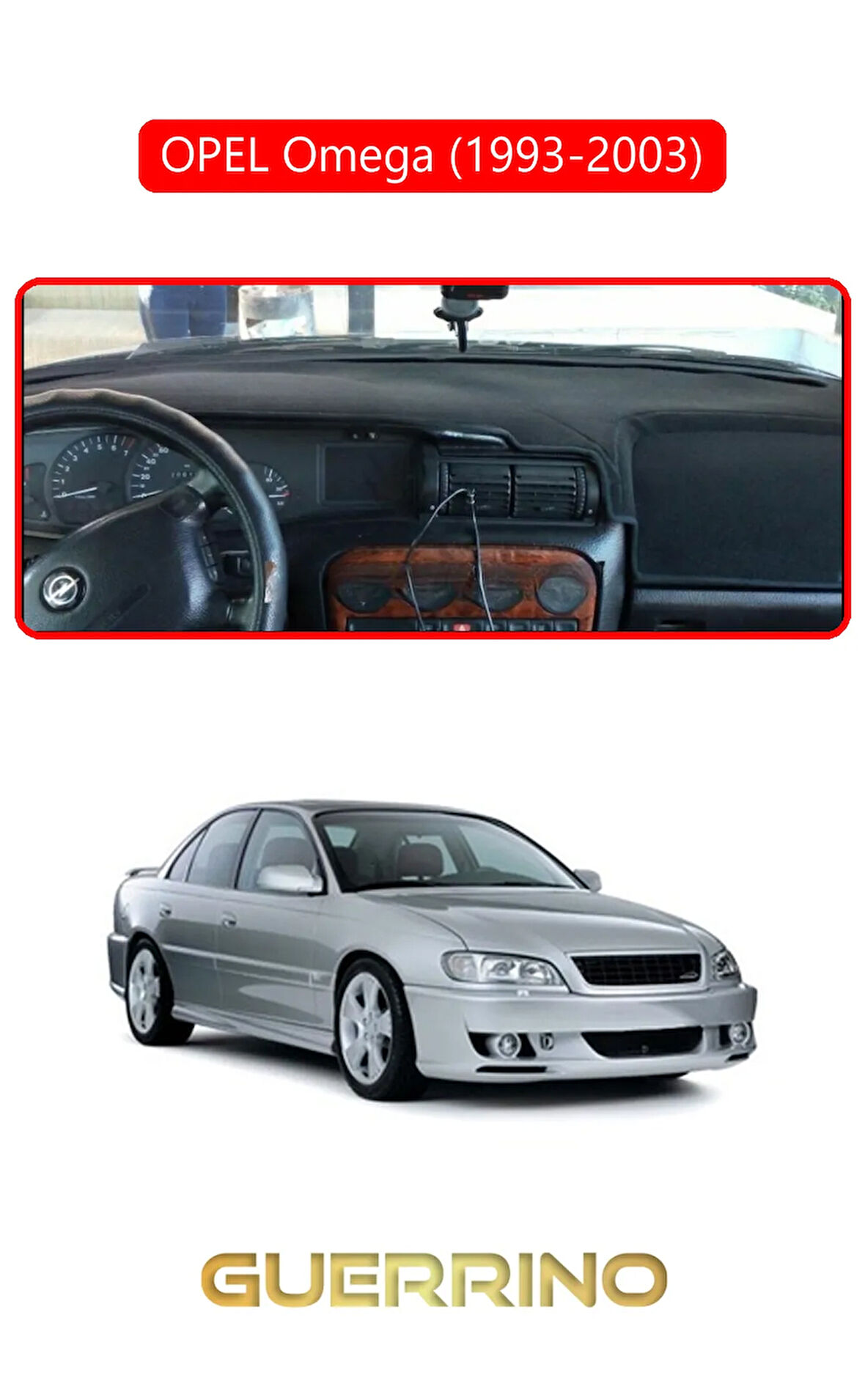 OPEL Omega (1993-2003)TORPİDO KORUMA HALISI KIRMIZI KENAR