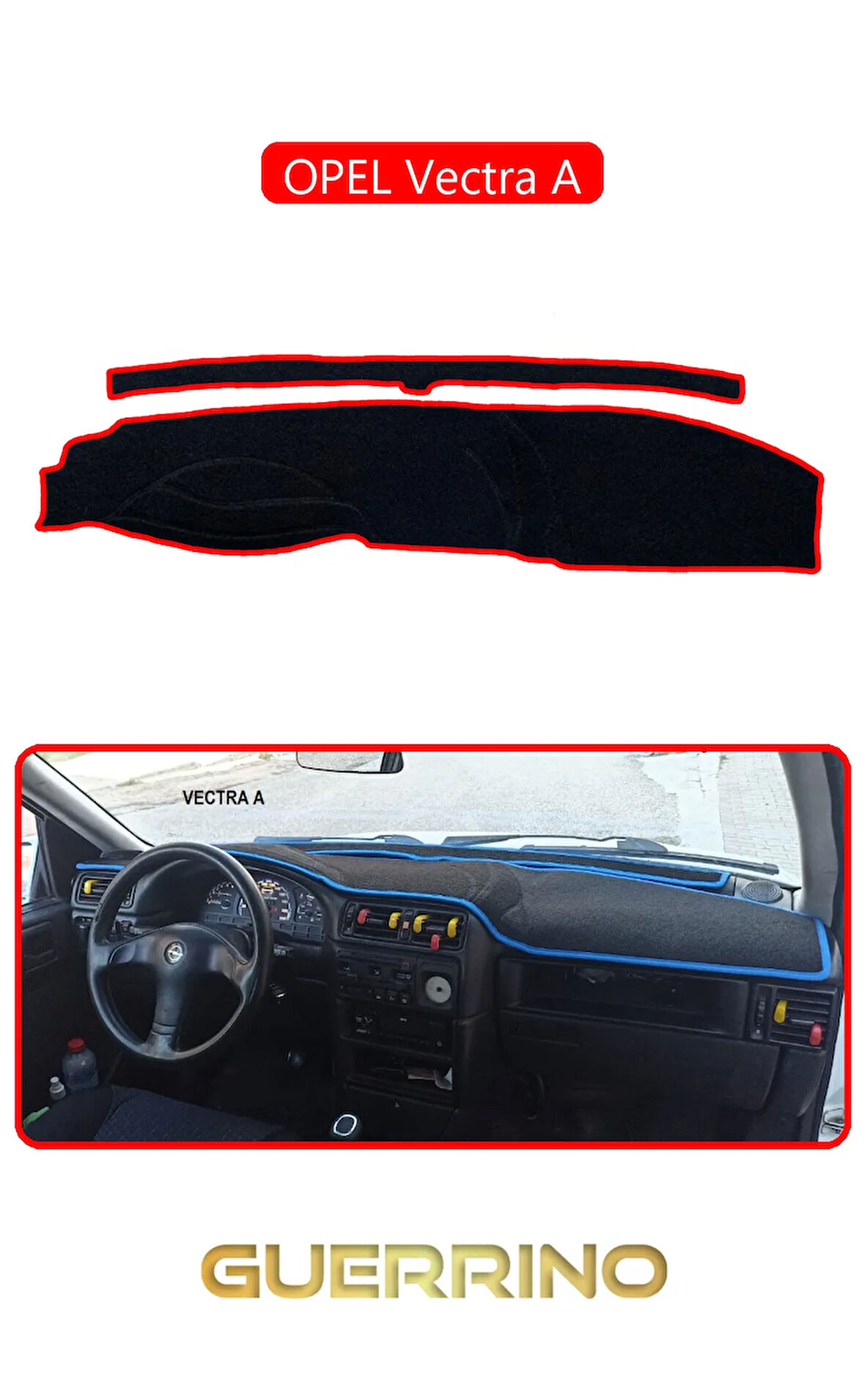 OPEL Vectra ATORPİDO KORUMA HALISI KIRMIZI KENAR