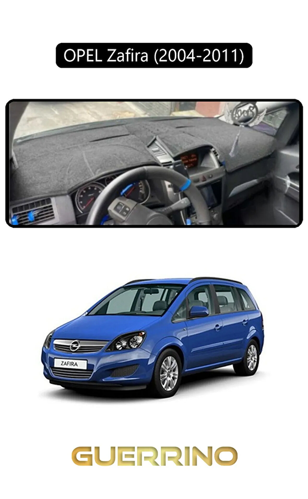 OPEL Zafira (2004-2011)TORPİDO KORUMA HALISI SİYAH KENAR