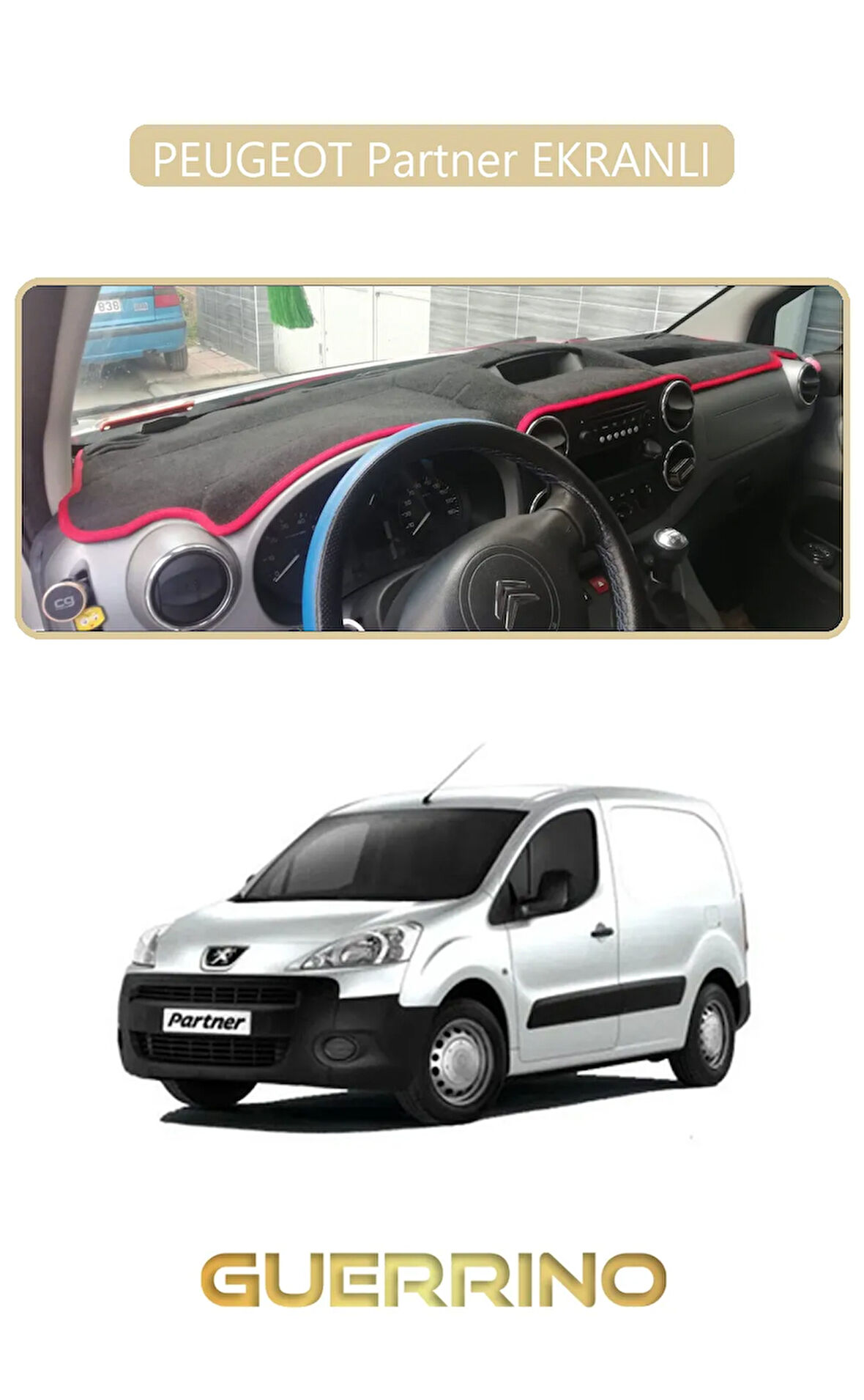 PEUGEOT Partner EKRANLITORPİDO KORUMA HALISI BEJ KENAR