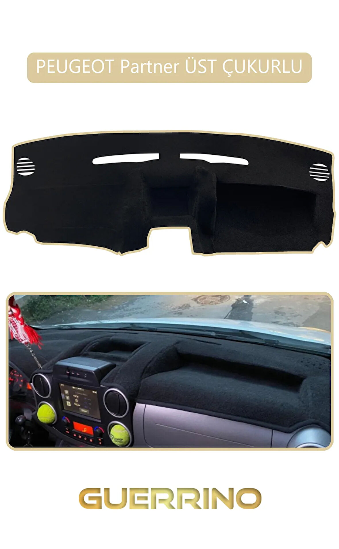 PEUGEOT Partner ÜST ÇUKURLUTORPİDO KORUMA HALISI BEJ KENAR