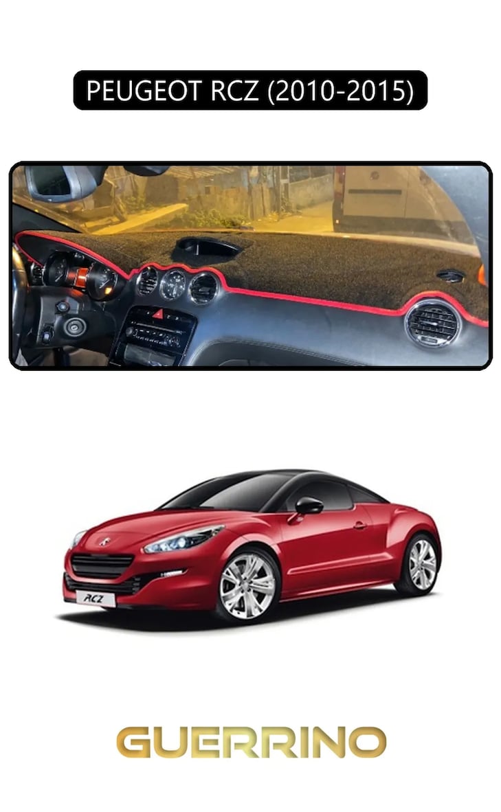 Protections Seuils De Portière En Fibre De Carbone Pour Peugeot RCZ 2010-2015 - Lot De 5 Pièces Autocollantes