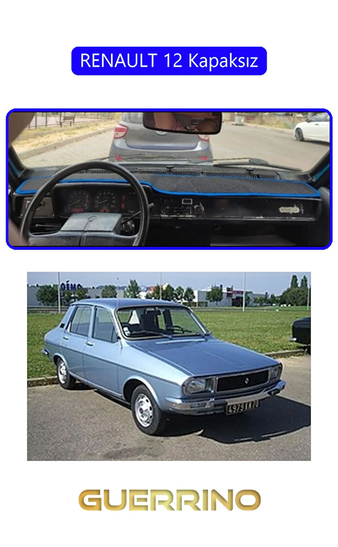 RENAULT 12 - Toros   KAPAKSIZTORPİDO KORUMA HALISI MAVİ KENAR