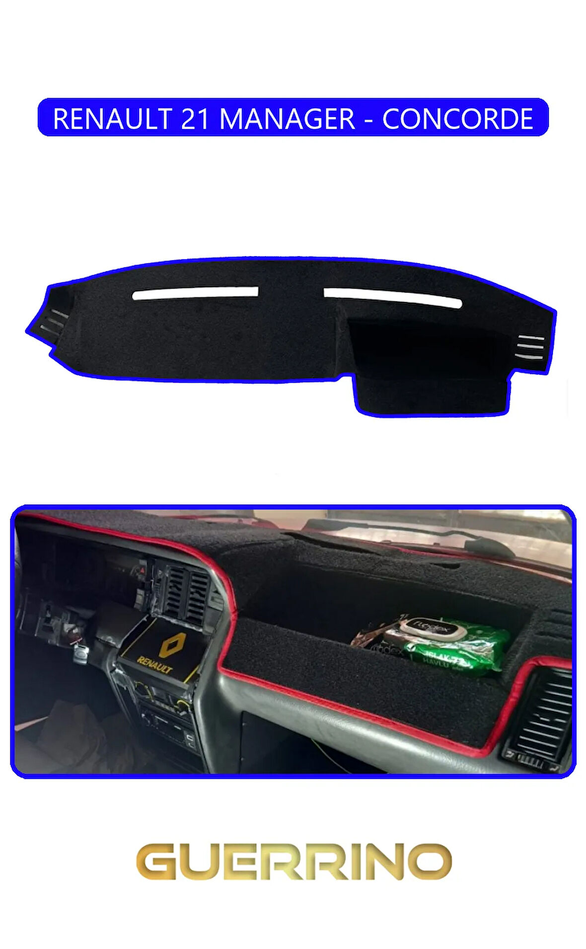 RENAULT 21 MANAGER - CONCORDETORPİDO KORUMA HALISI MAVİ KENAR