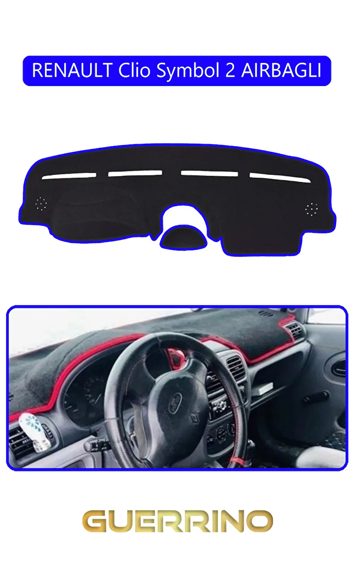 RENAULT Clio Symbol 2 AIRBAGLITORPİDO KORUMA HALISI MAVİ KENAR