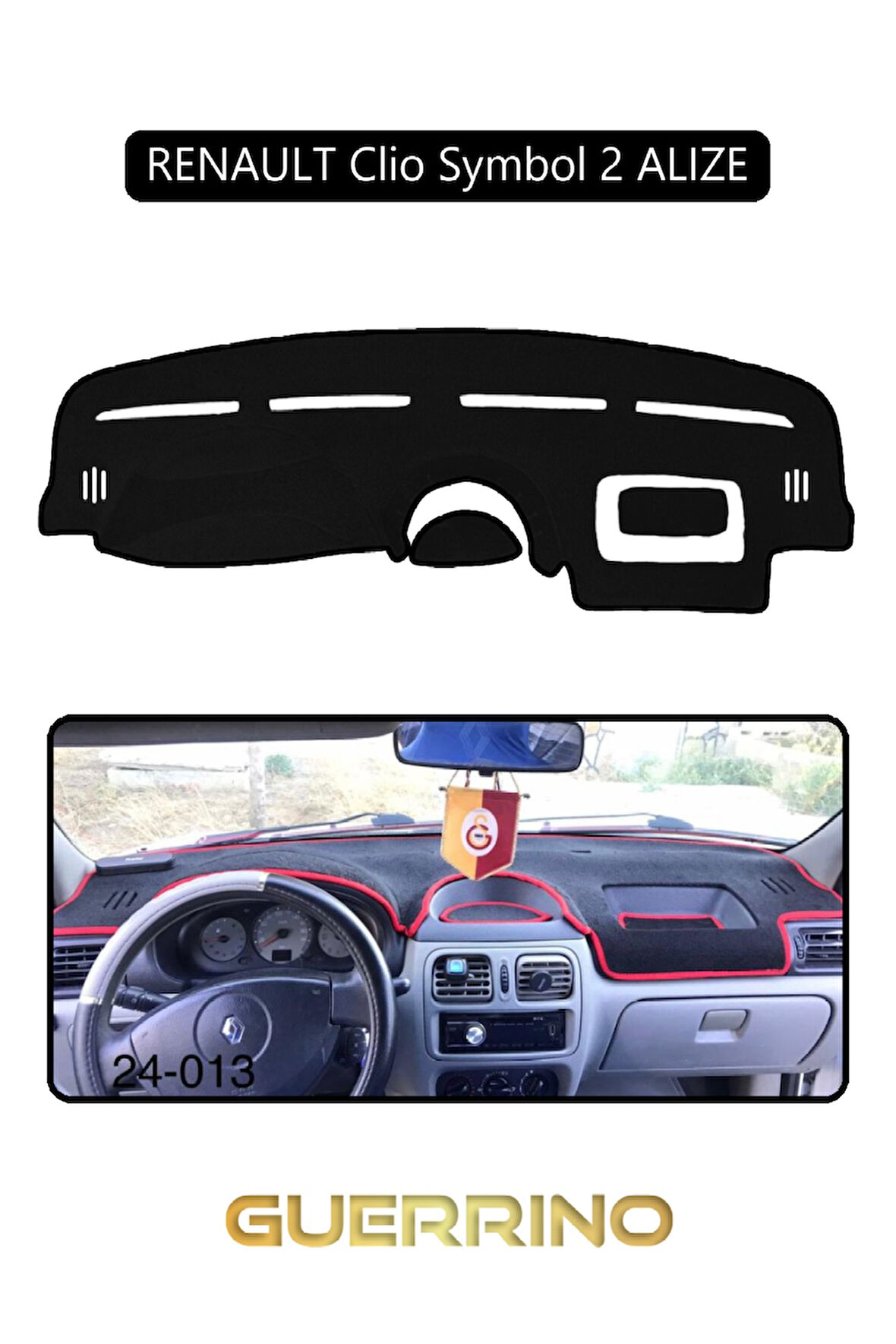 RENAULT Clio Symbol 2 ALIZETORPİDO KORUMA HALISI SİYAH KENAR