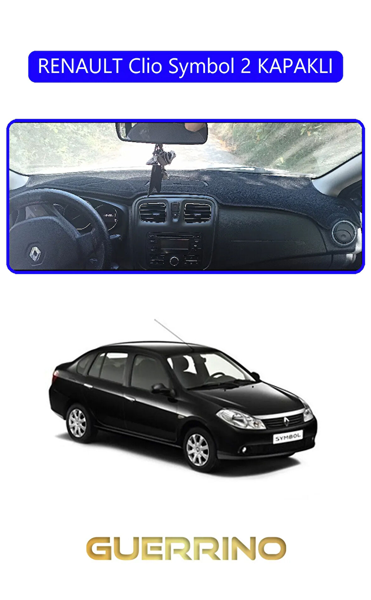 RENAULT Clio Symbol 2 KAPAKLITORPİDO KORUMA HALISI MAVİ KENAR