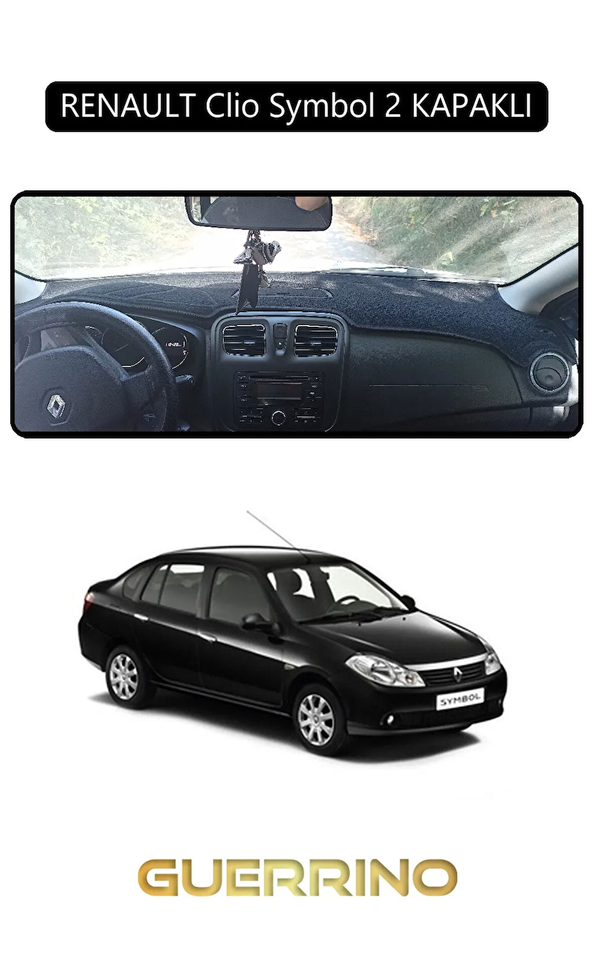 RENAULT Clio Symbol 2 KAPAKLITORPİDO KORUMA HALISI SİYAH KENAR
