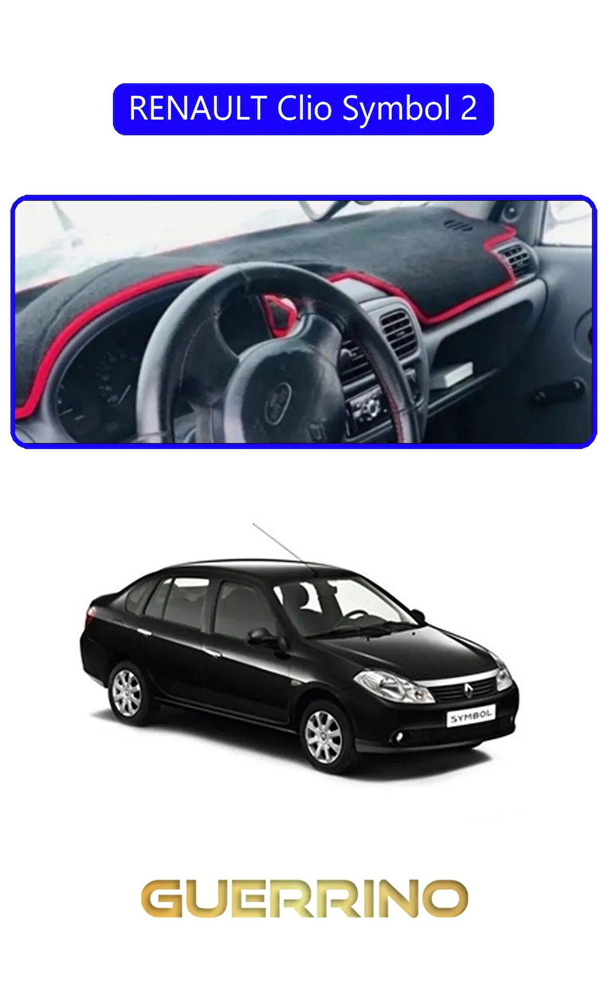 RENAULT Clio Symbol 2TORPİDO KORUMA HALISI MAVİ KENAR