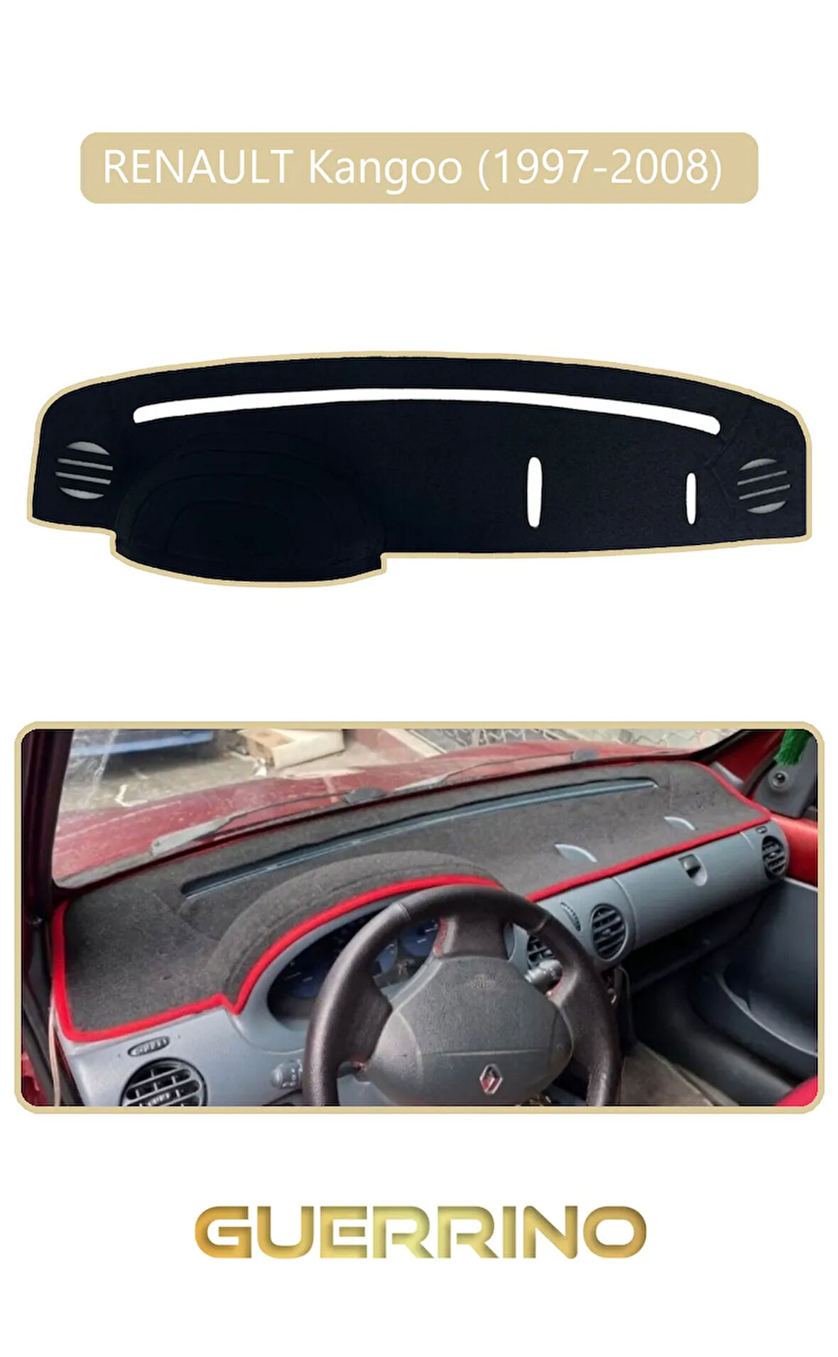 RENAULT Kangoo (1997-2008) TORPİDO KORUMA HALISI BEJ KENAR