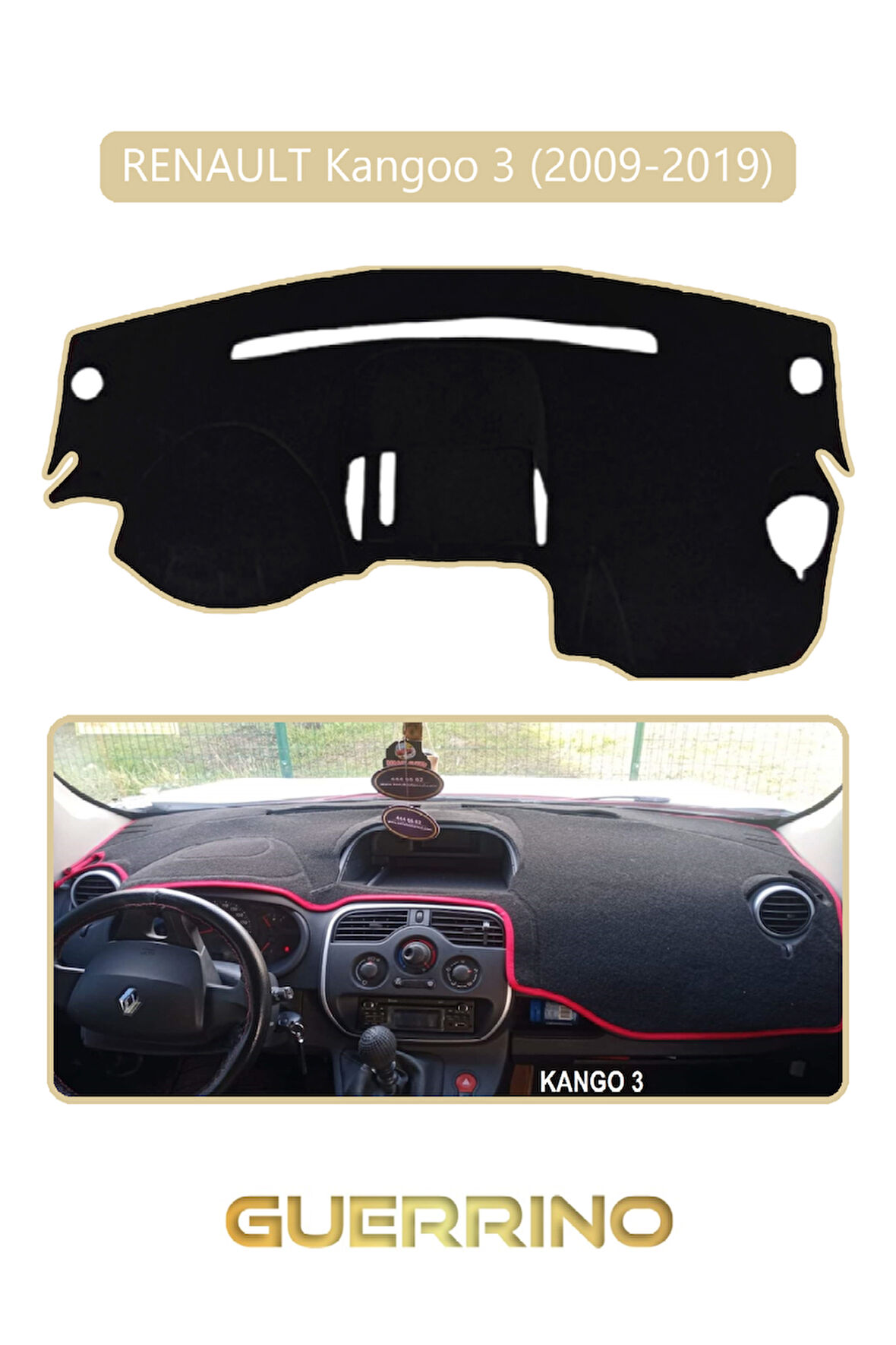 RENAULT Kangoo 3 (2007–now)TORPİDO KORUMA HALISI BEJ KENAR