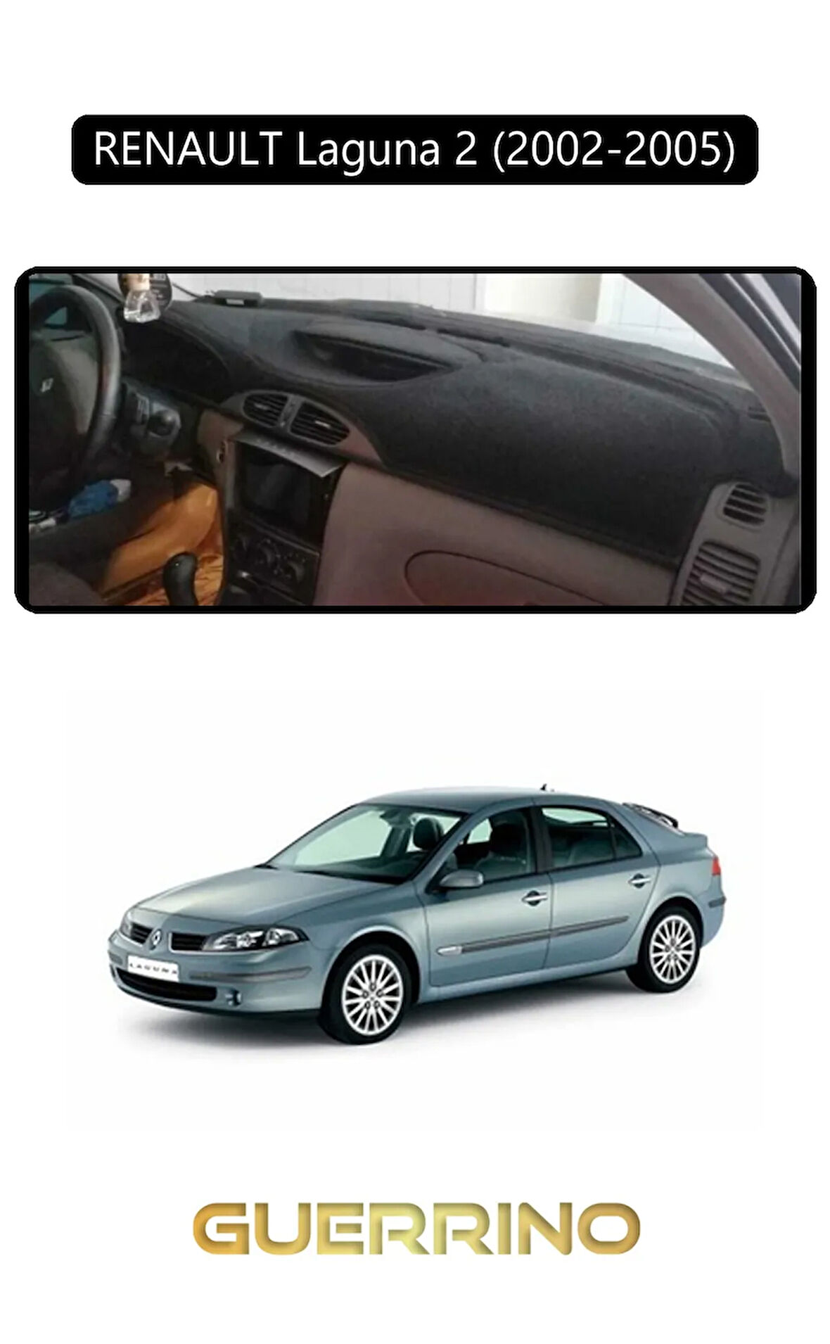 RENAULT Laguna 2 (2002-2005)TORPİDO KORUMA HALISI SİYAH KENAR