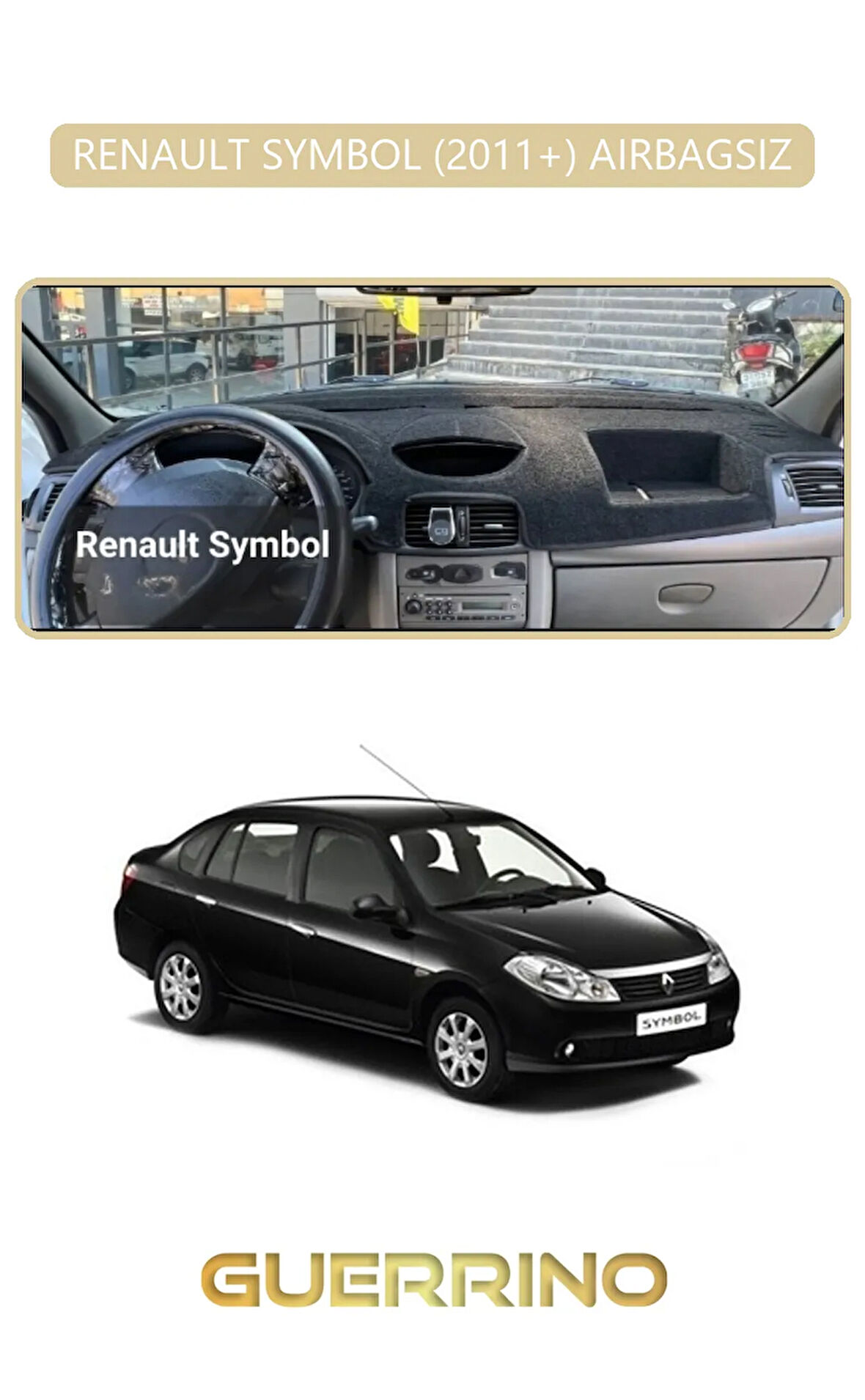 RENAULT SYMBOL 2011+ AIRBAGSIZTORPİDO KORUMA HALISI BEJ KENAR