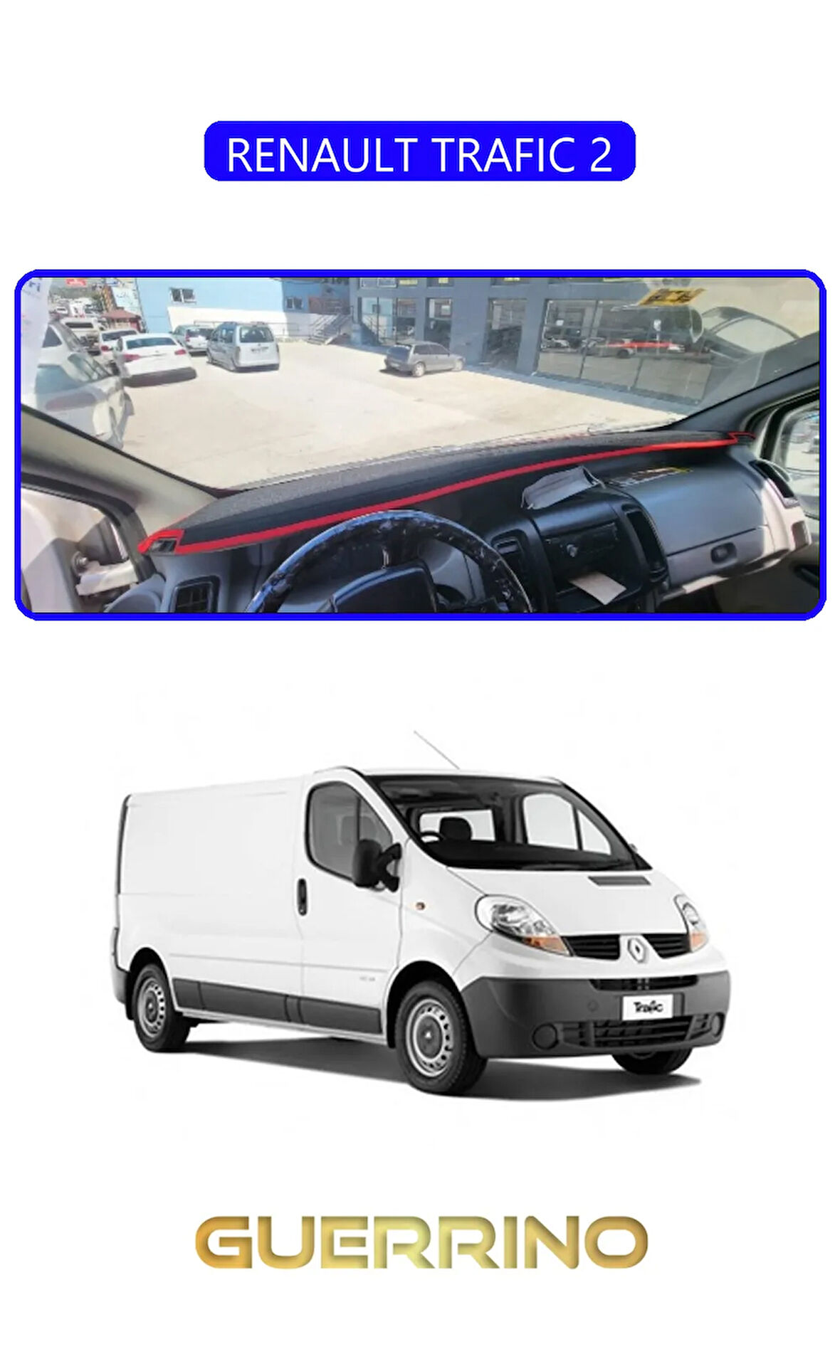 RENAULT TRAFIC 2TORPİDO KORUMA HALISI MAVİ KENAR