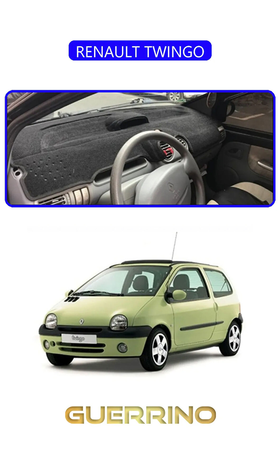 RENAULT TWINGOTORPİDO KORUMA HALISI MAVİ KENAR