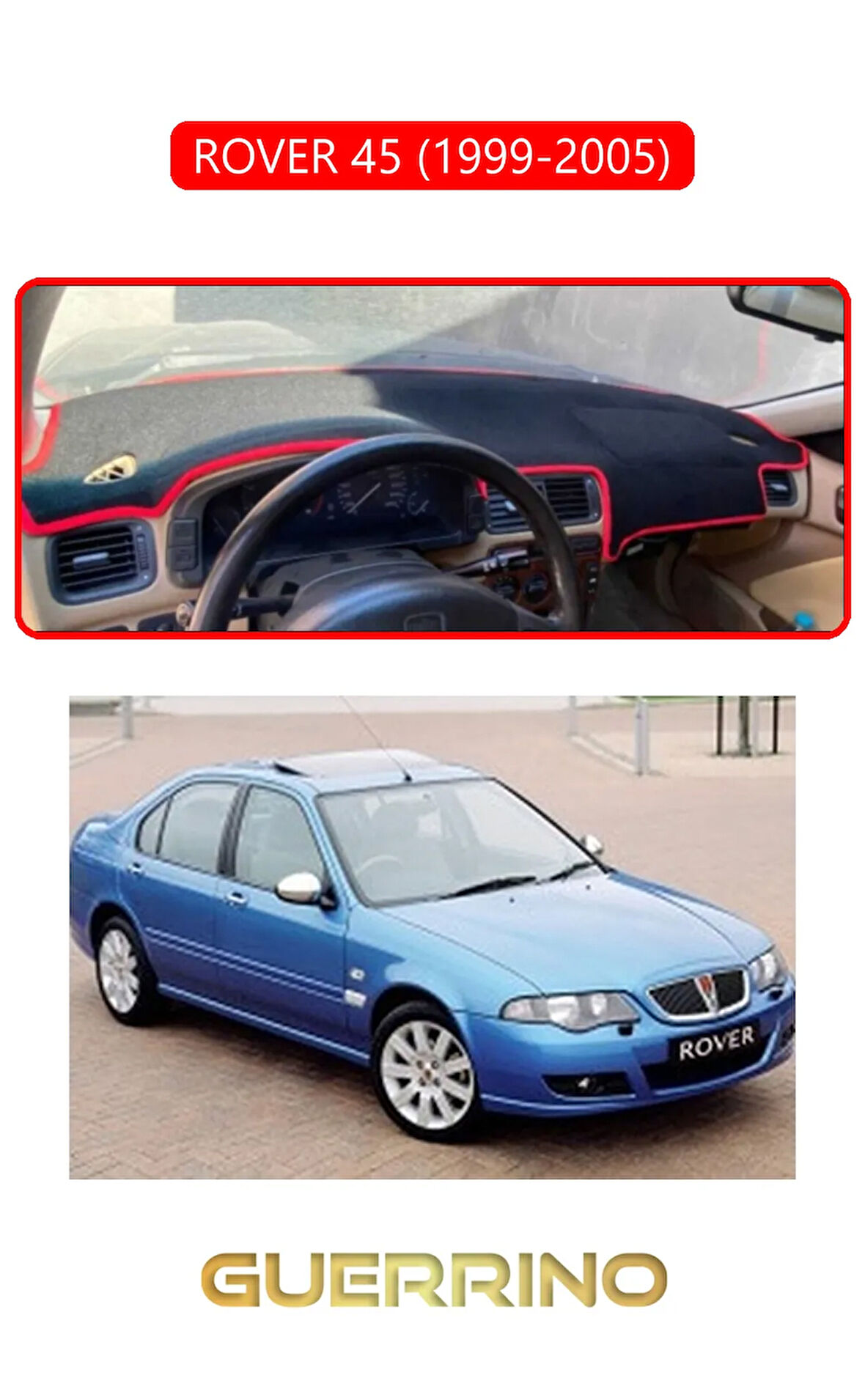 ROVER 45 (1999-2005)TORPİDO KORUMA HALISI KIRMIZI KENAR
