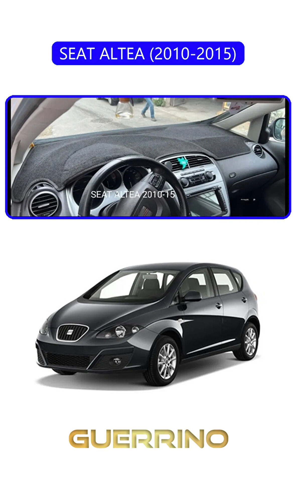 SEAT ALTEA (2010-2015)TORPİDO KORUMA HALISI MAVİ KENAR