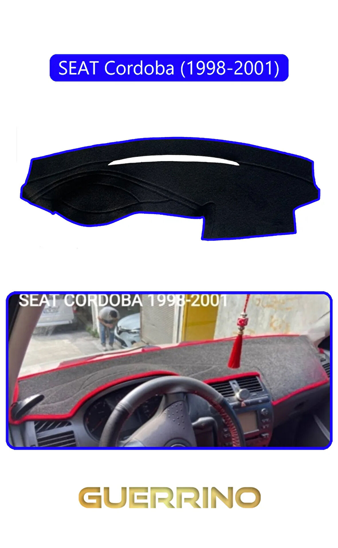 SEAT Cordoba (1998-2001)TORPİDO KORUMA HALISI MAVİ KENAR