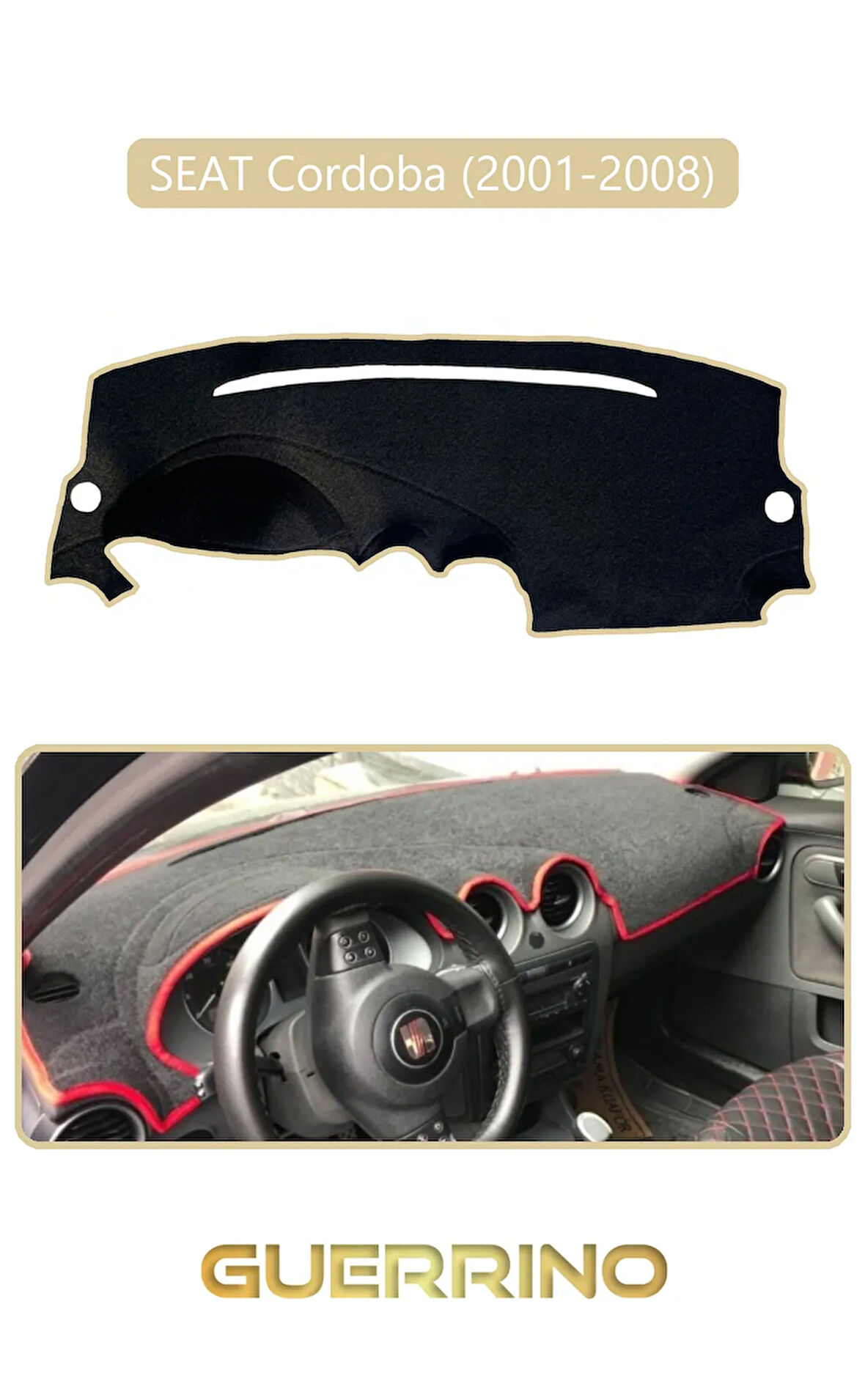 SEAT Cordoba (2001-2008)TORPİDO KORUMA HALISI BEJ KENAR