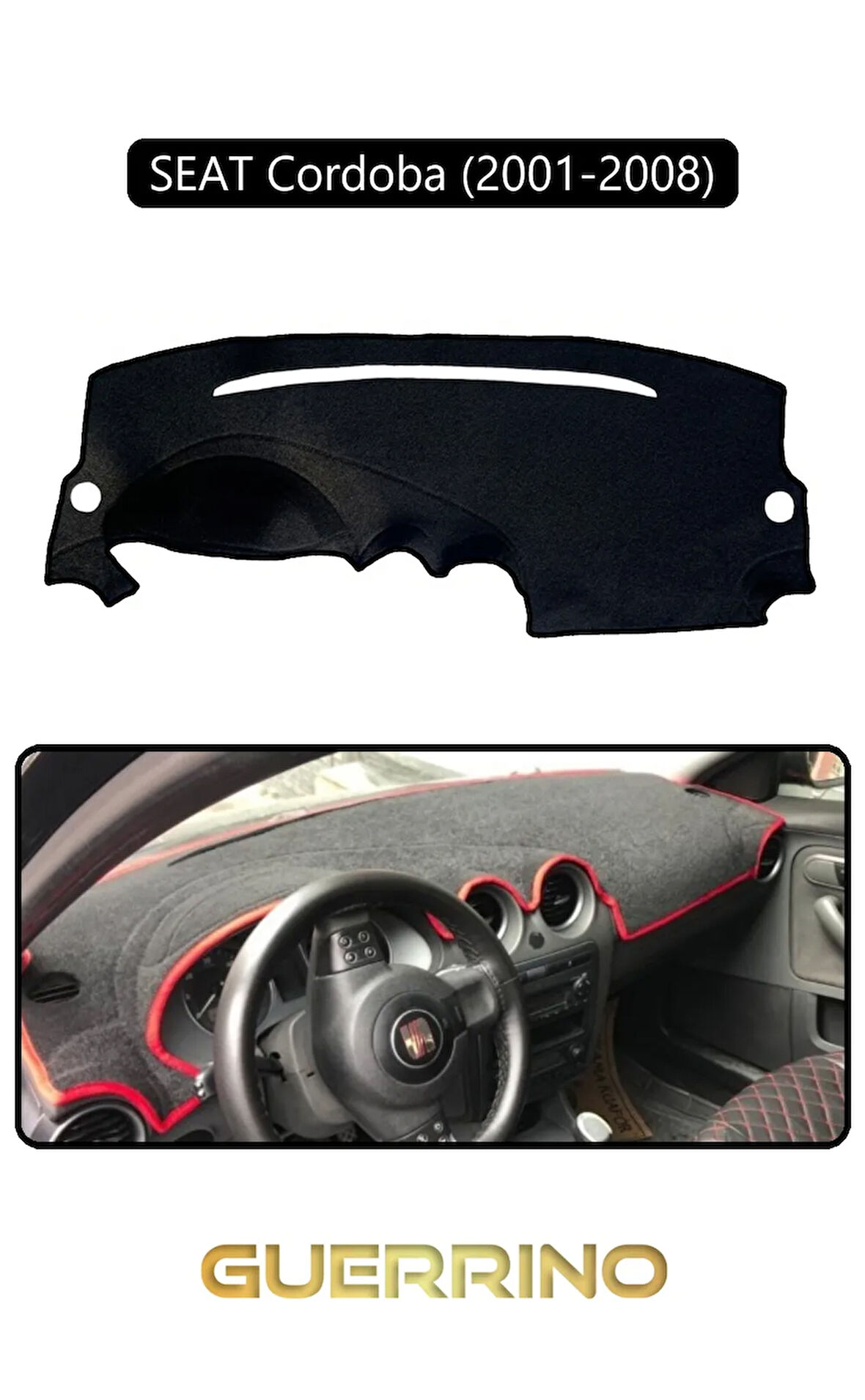 SEAT Cordoba (2001-2008)TORPİDO KORUMA HALISI SİYAH KENAR