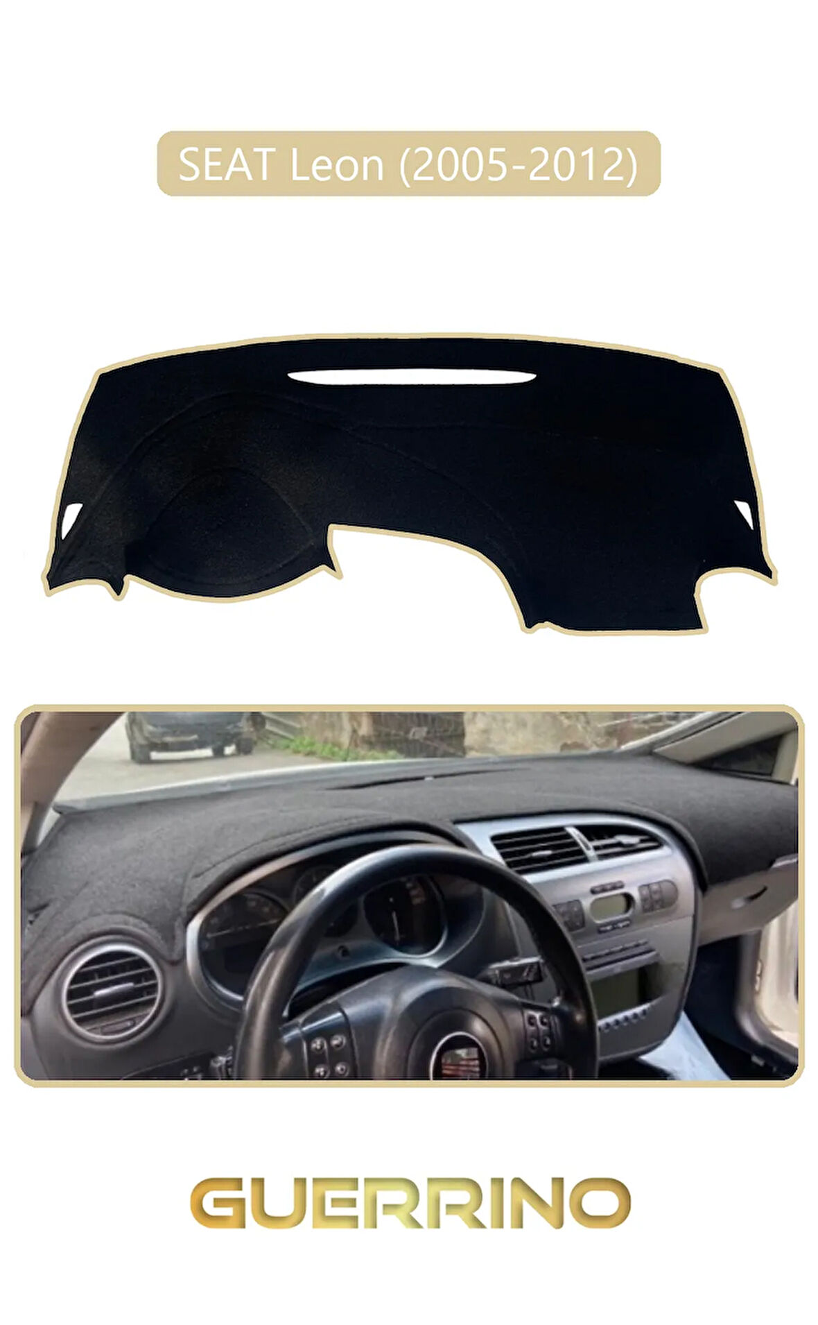 SEAT Leon (2005-2012)TORPİDO KORUMA HALISI BEJ KENAR