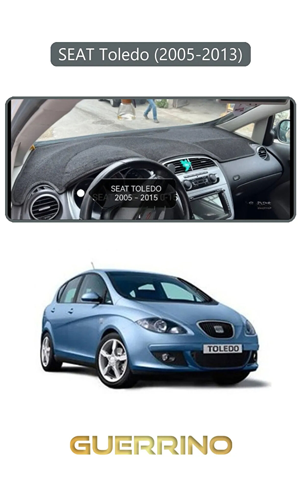 SEAT Toledo (2005-2013)TORPİDO KORUMA HALISI GRİ KENAR