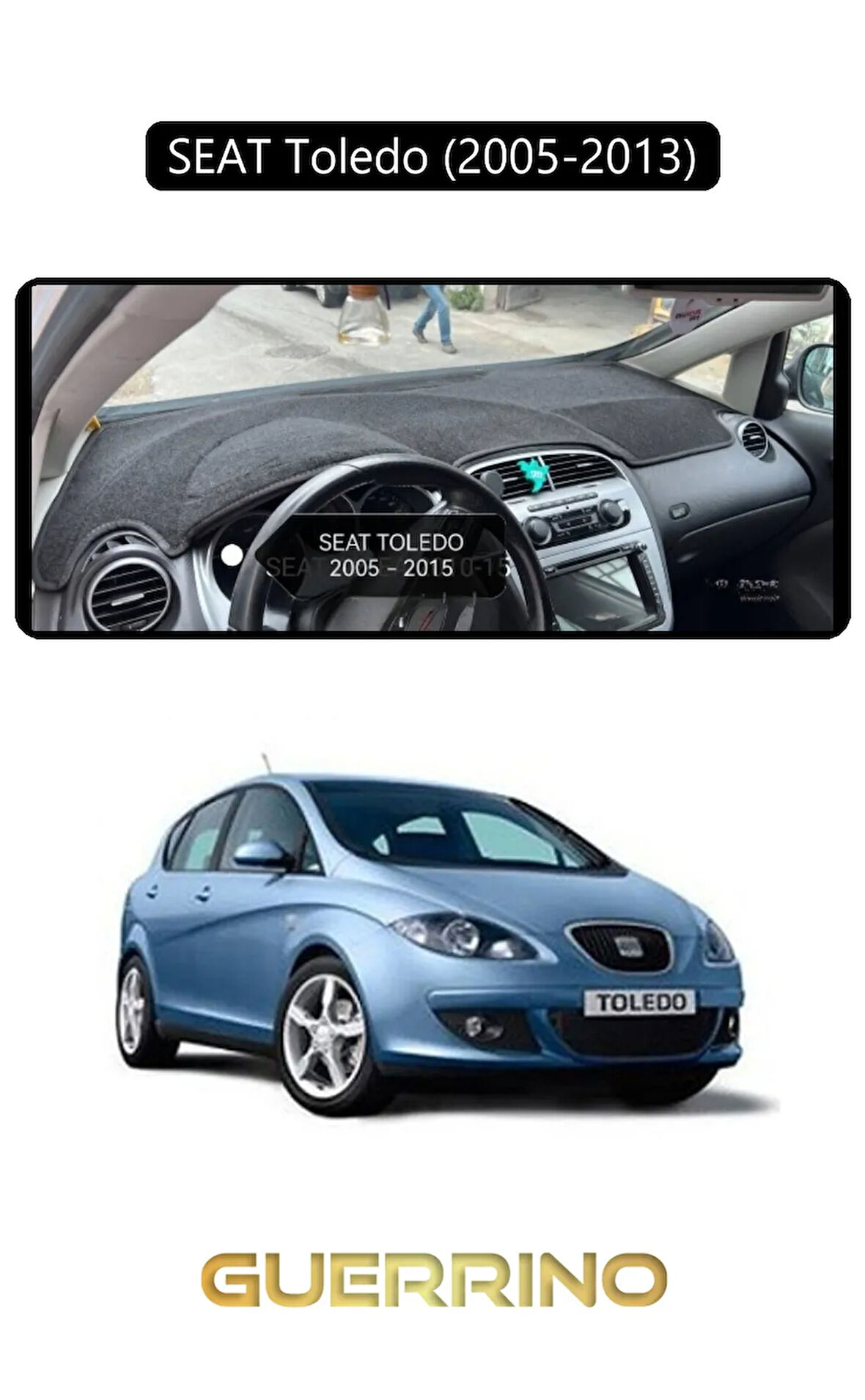 SEAT Toledo (2005-2013)TORPİDO KORUMA HALISI SİYAH KENAR