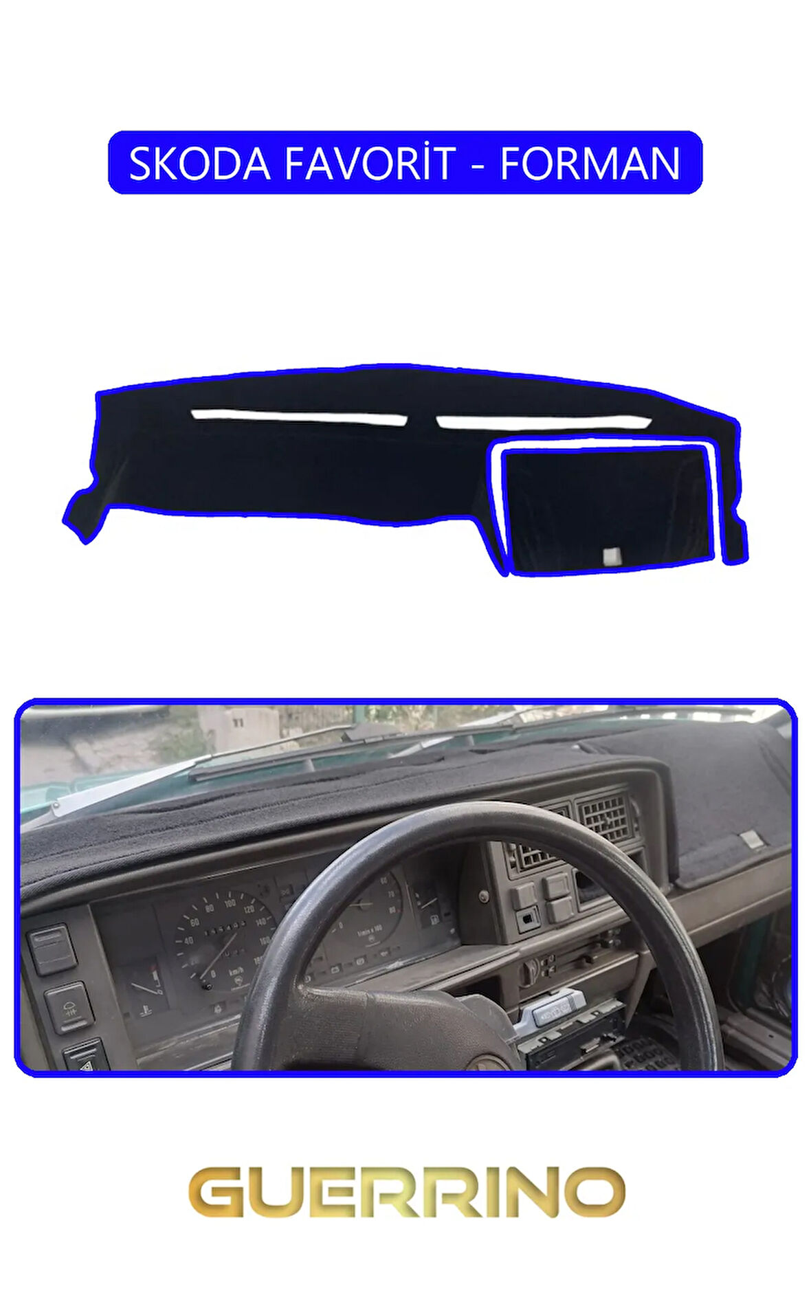 SKODA FAVORİT - FORMANTORPİDO KORUMA HALISI MAVİ KENAR