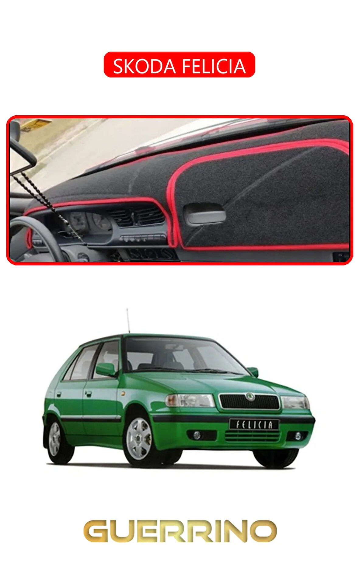 SKODA FELICIATORPİDO KORUMA HALISI KIRMIZI KENAR