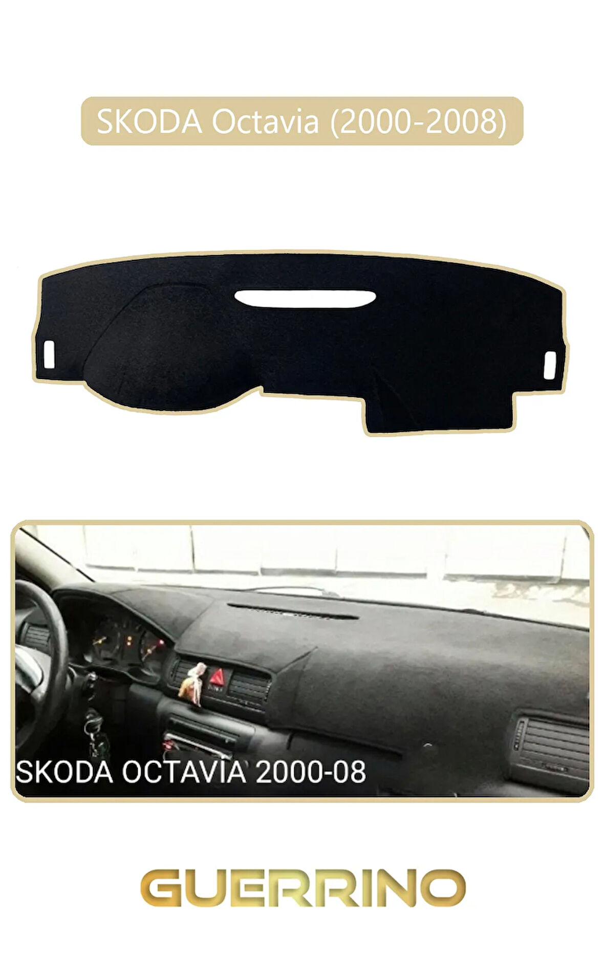 SKODA Octavia (2000-2008)TORPİDO KORUMA HALISI BEJ KENAR