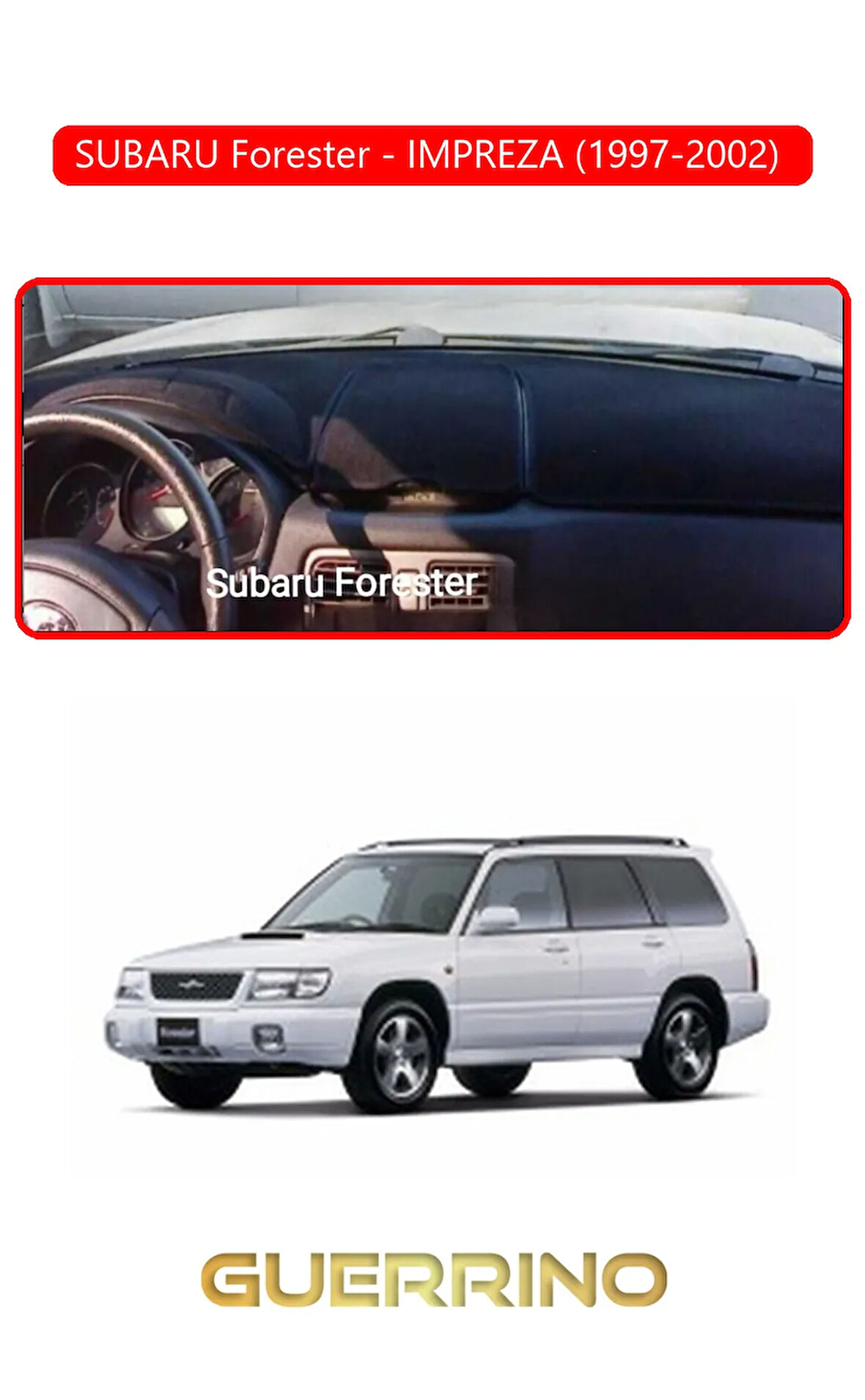 SUBARU Forester (1997-2002) IMPREZZATORPİDO KORUMA HALISI KIRMIZI KENAR