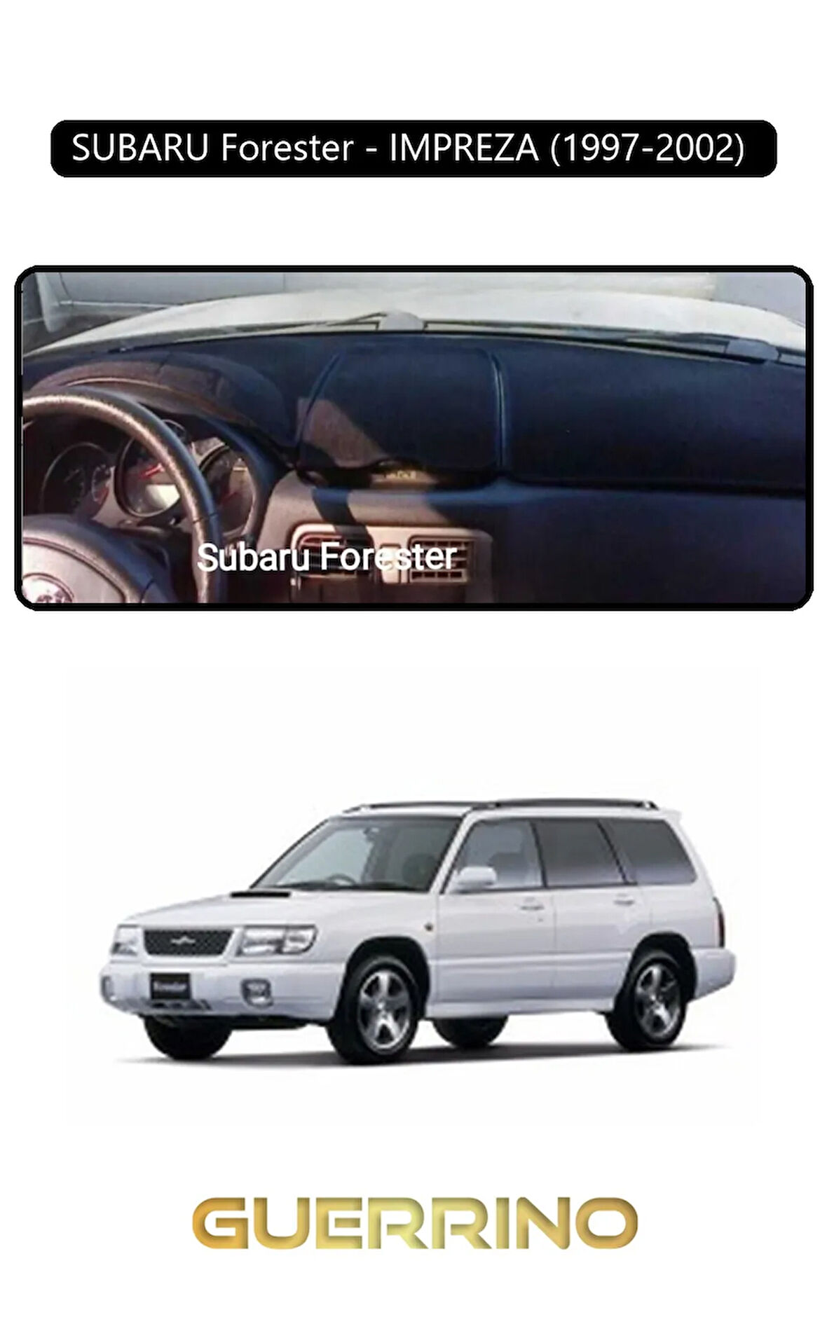 SUBARU Forester (1997-2002) IMPREZZATORPİDO KORUMA HALISI SİYAH KENAR