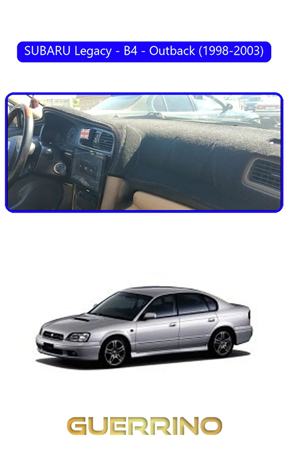 SUBARU Legacy / B4 / Outback (1998-2003)TORPİDO KORUMA HALISI MAVİ KENAR