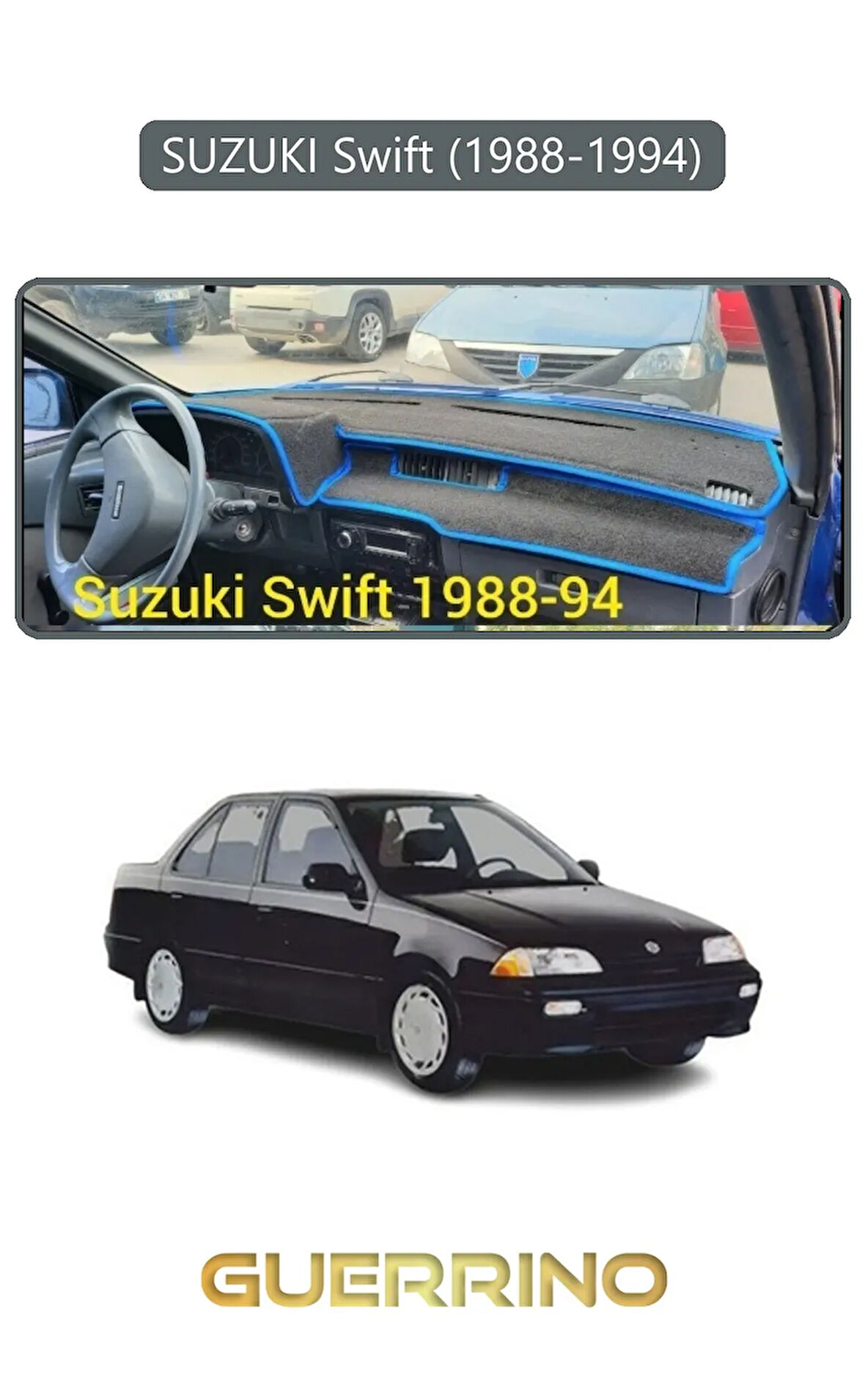 SUZUKI Swift  (1988-1994)TORPİDO KORUMA HALISI GRİ KENAR