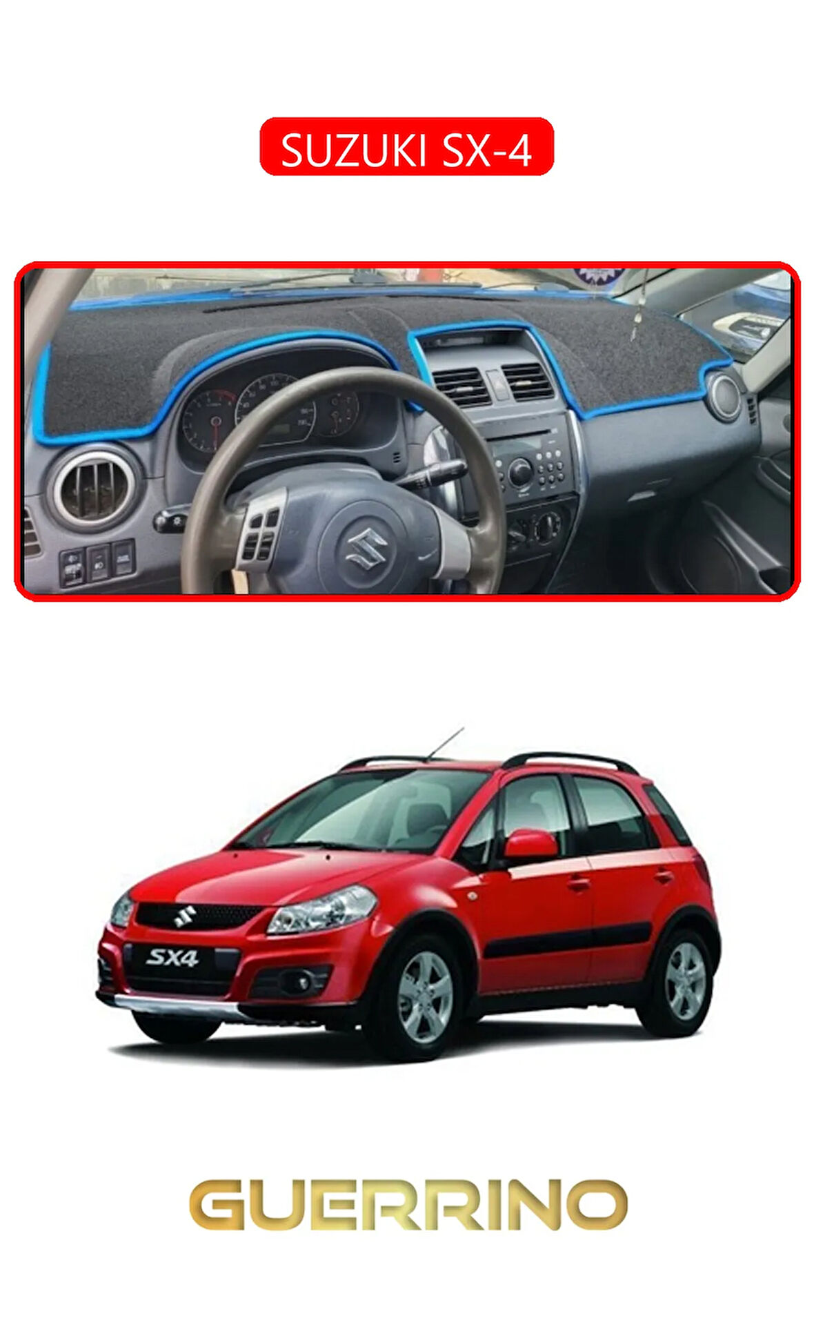 SUZUKI SX-4TORPİDO KORUMA HALISI KIRMIZI KENAR